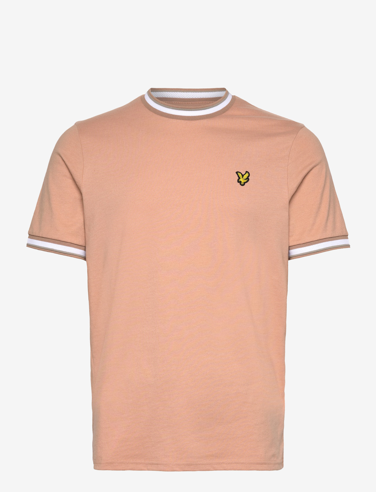 Lyle & Scott - Multi Tipped T-Shirt - lühikeste varrukatega t-särgid - x822 deep tan/ white/ oyster - 1