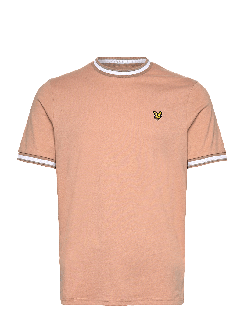 Lyle & Scott - Multi Tipped T-Shirt - lühikeste varrukatega t-särgid - x822 deep tan/ white/ oyster - 1
