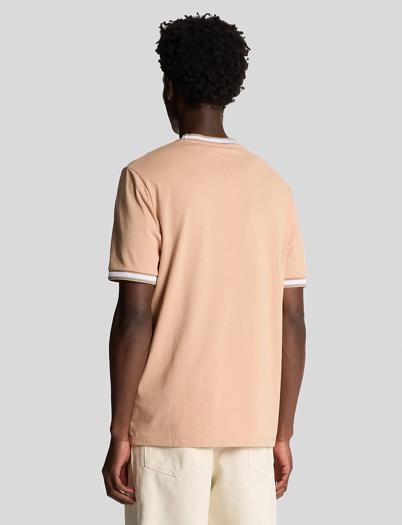 Lyle & Scott - Multi Tipped T-Shirt - lühikeste varrukatega t-särgid - x822 deep tan/ white/ oyster - 3