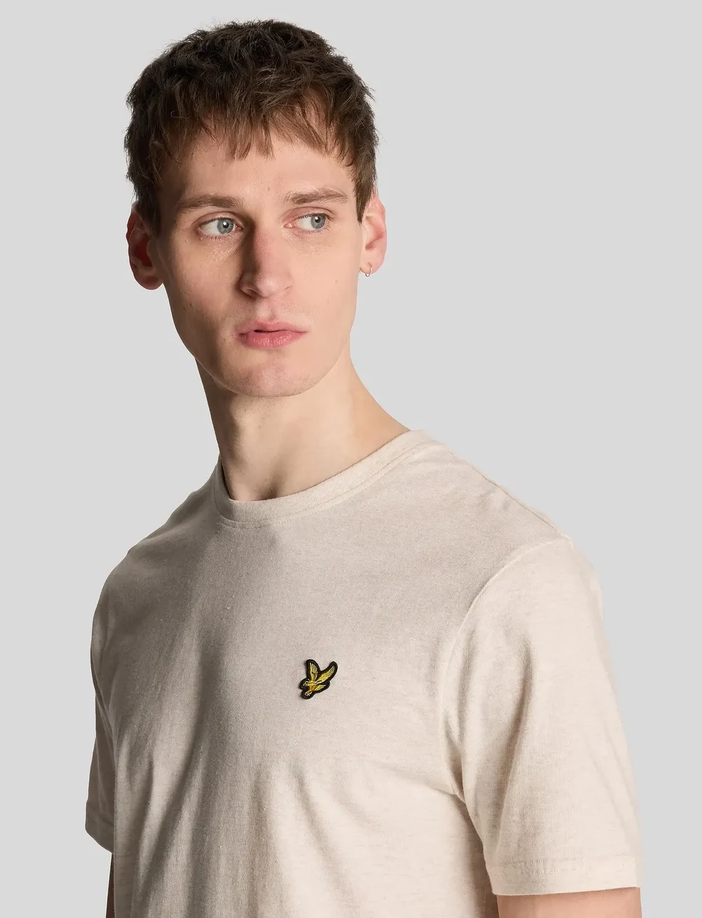 Lyle & Scott - Heather T-Shirt - short-sleeved t-shirts - x834 natural marl - 5
