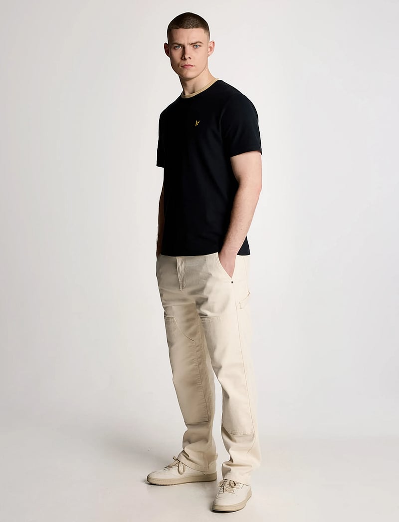 Lyle & Scott - Contrast Collar T-shirt - kurzärmelig - z271 dark navy - 4