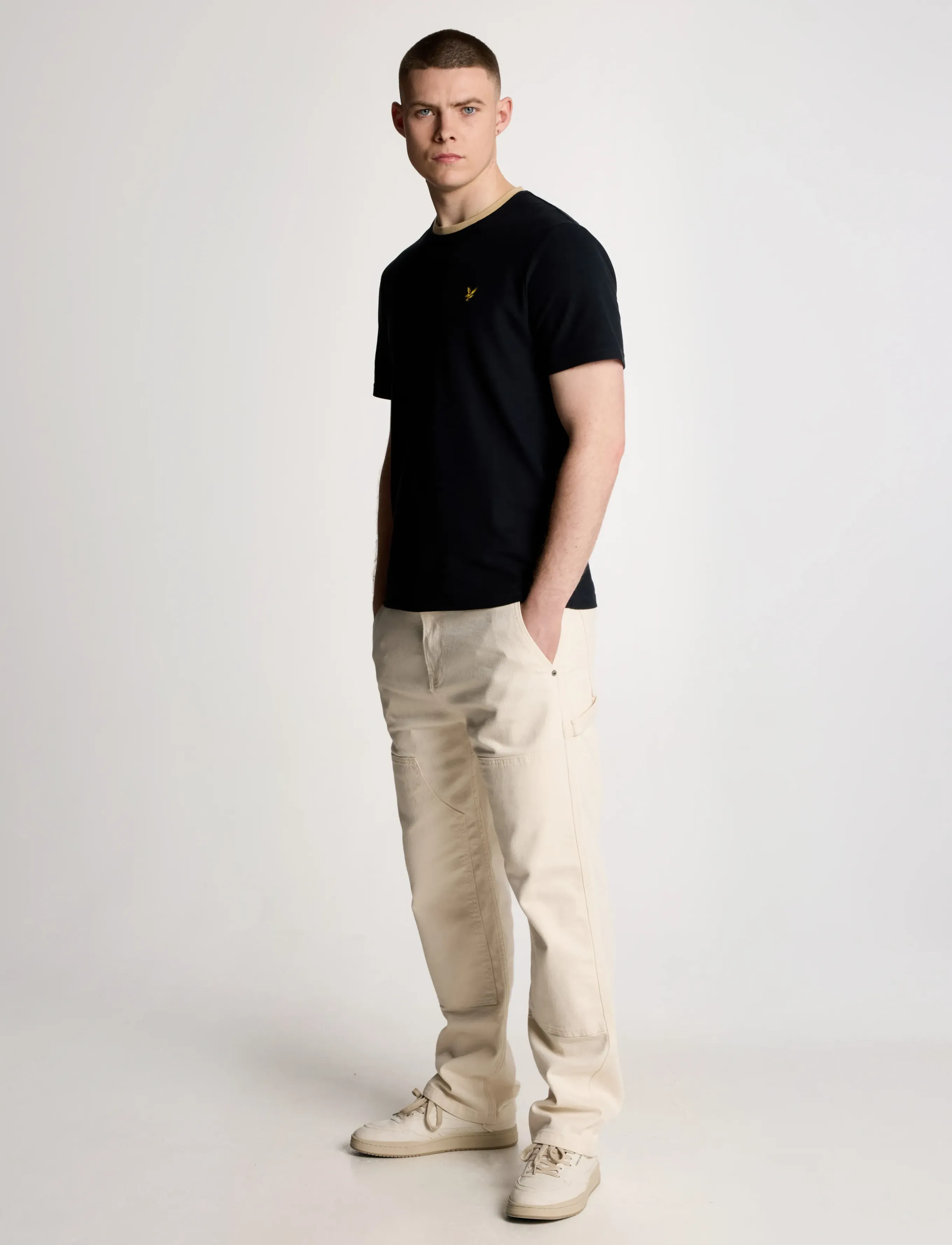 Lyle & Scott - Contrast Collar T-shirt - z271 dark navy - 4