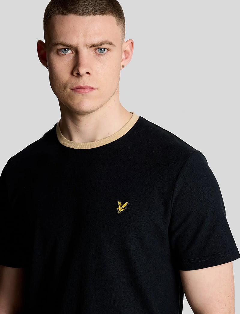 Lyle & Scott - Contrast Collar T-shirt - kurzärmelig - z271 dark navy - 5