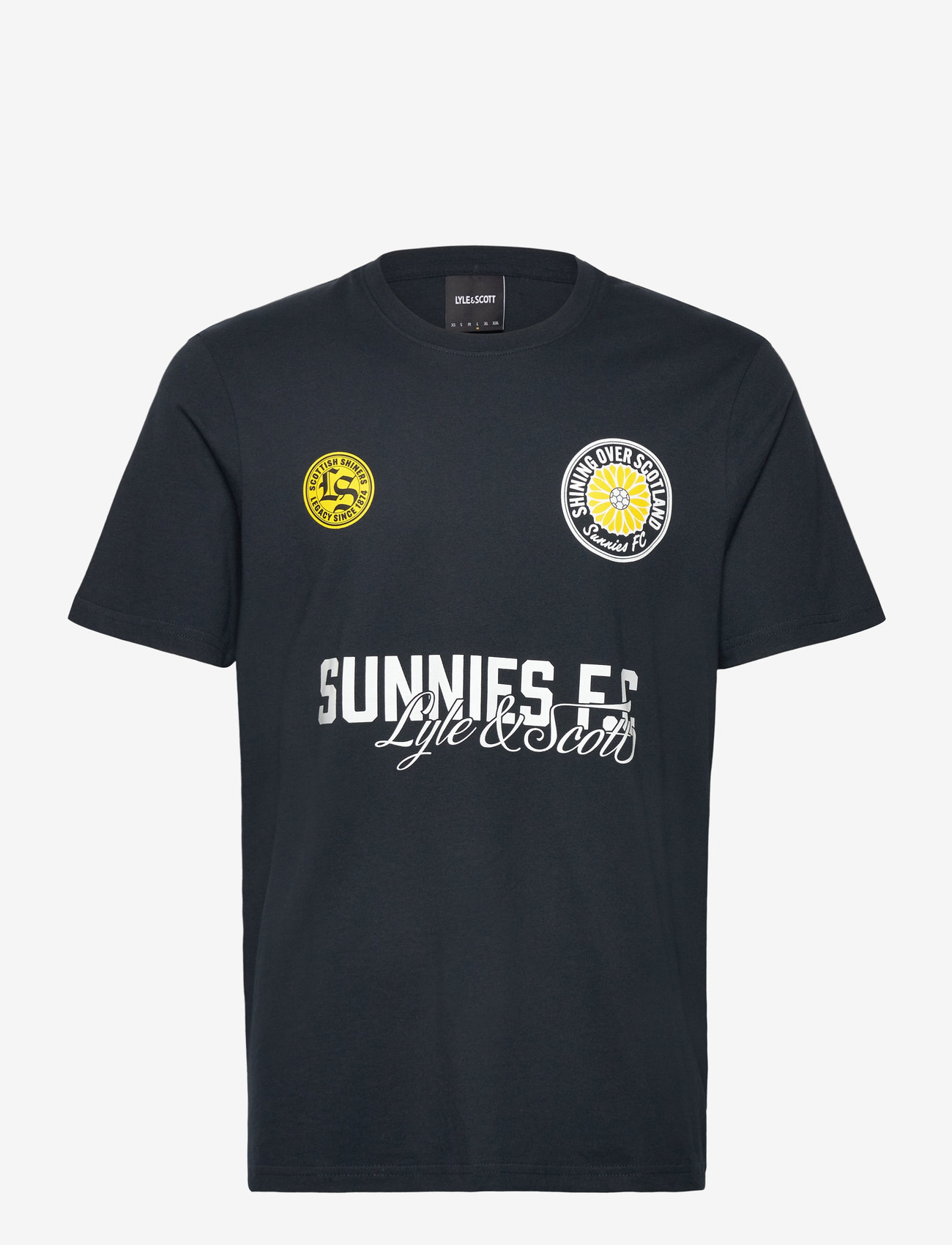 Lyle & Scott - Sunnies FC Graphic T-shirt - kortärmade t-shirts - z271 dark navy - 1