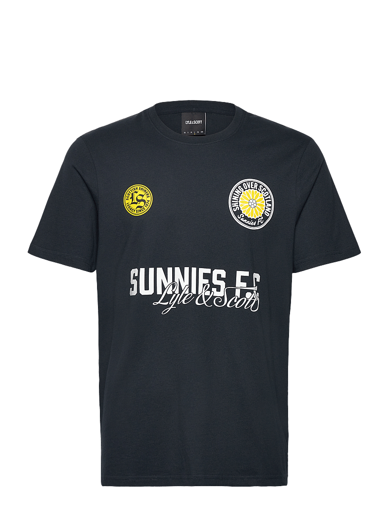 Lyle & Scott - Sunnies FC Graphic T-shirt - kortärmade t-shirts - z271 dark navy - 1