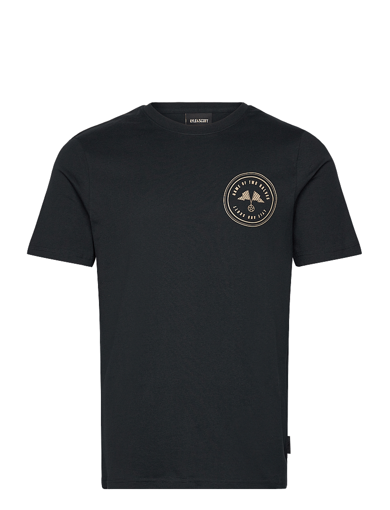 Lyle & Scott - Game of Two Halves Graphic T-Shirt - kortærmede t-shirts - x811 dark navy/ mojave - 1