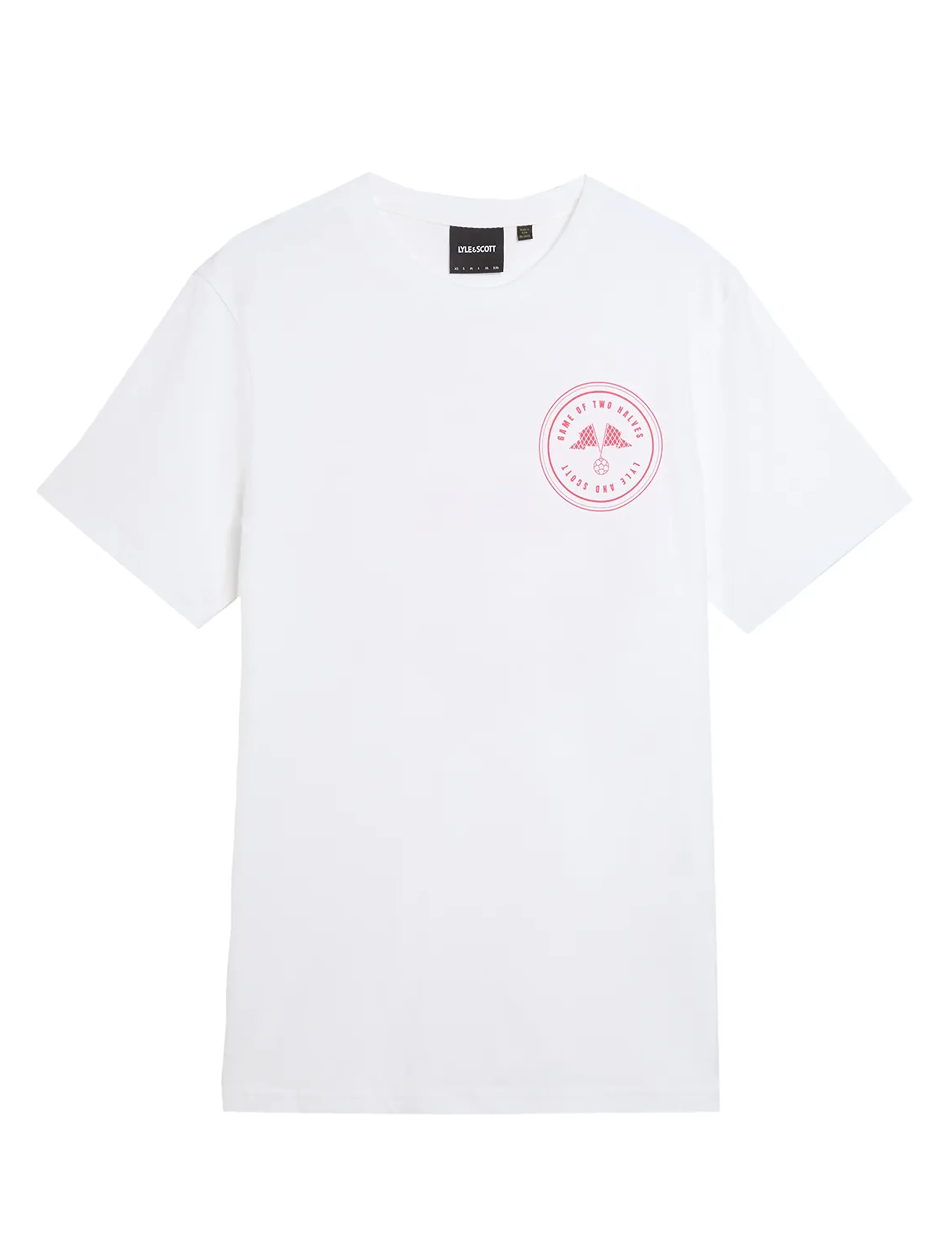 Lyle & Scott - Game of Two Halves Graphic T-Shirt - x814 white/ flare red - 5