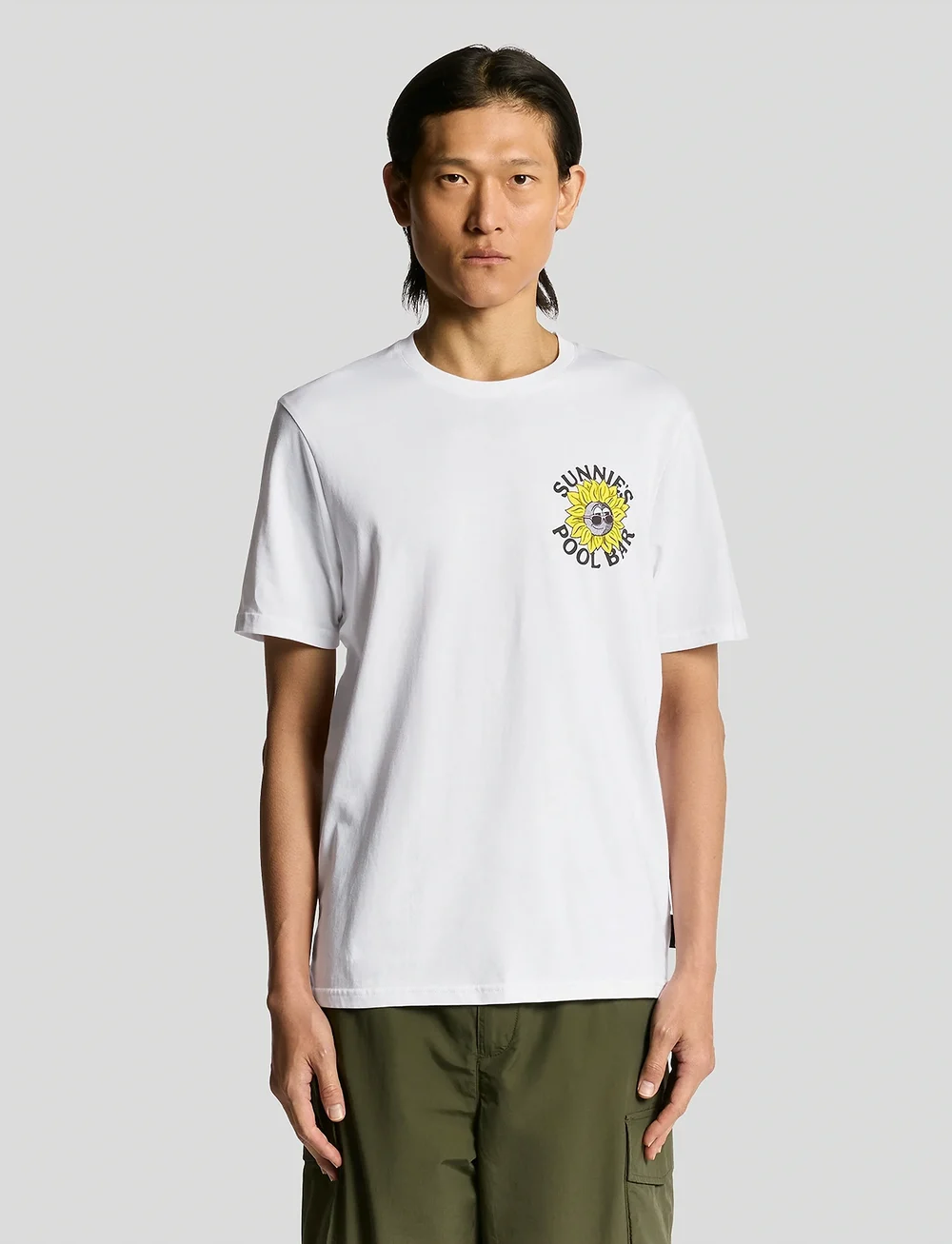 Lyle & Scott - Sunnies Pool Bar Graphic T-shirt - kurzärmelig - 626 white - 0