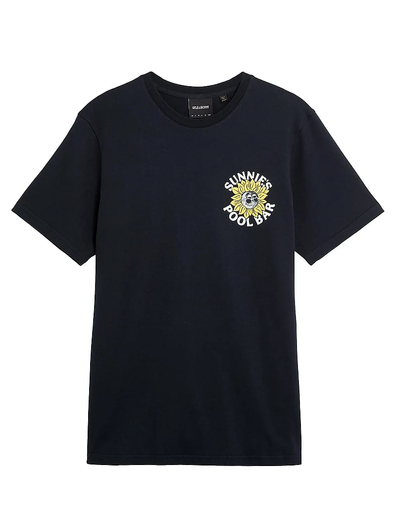 Lyle & Scott - Sunnies Pool Bar Graphic T-shirt - kortærmede t-shirts - z271 dark navy - 5