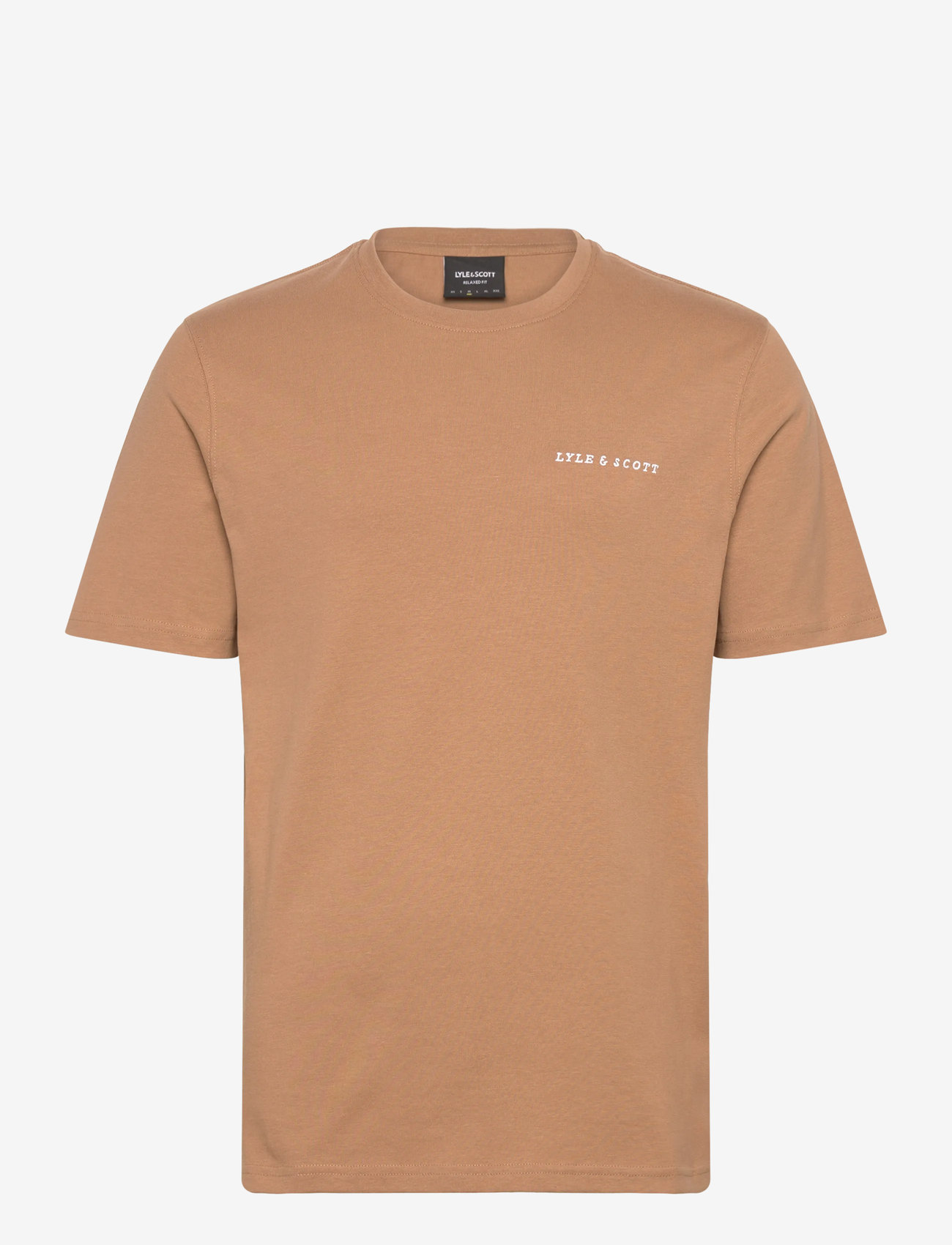 Lyle & Scott - Script T-Shirt - kortärmade t-shirts - x851 tigers eye - 1
