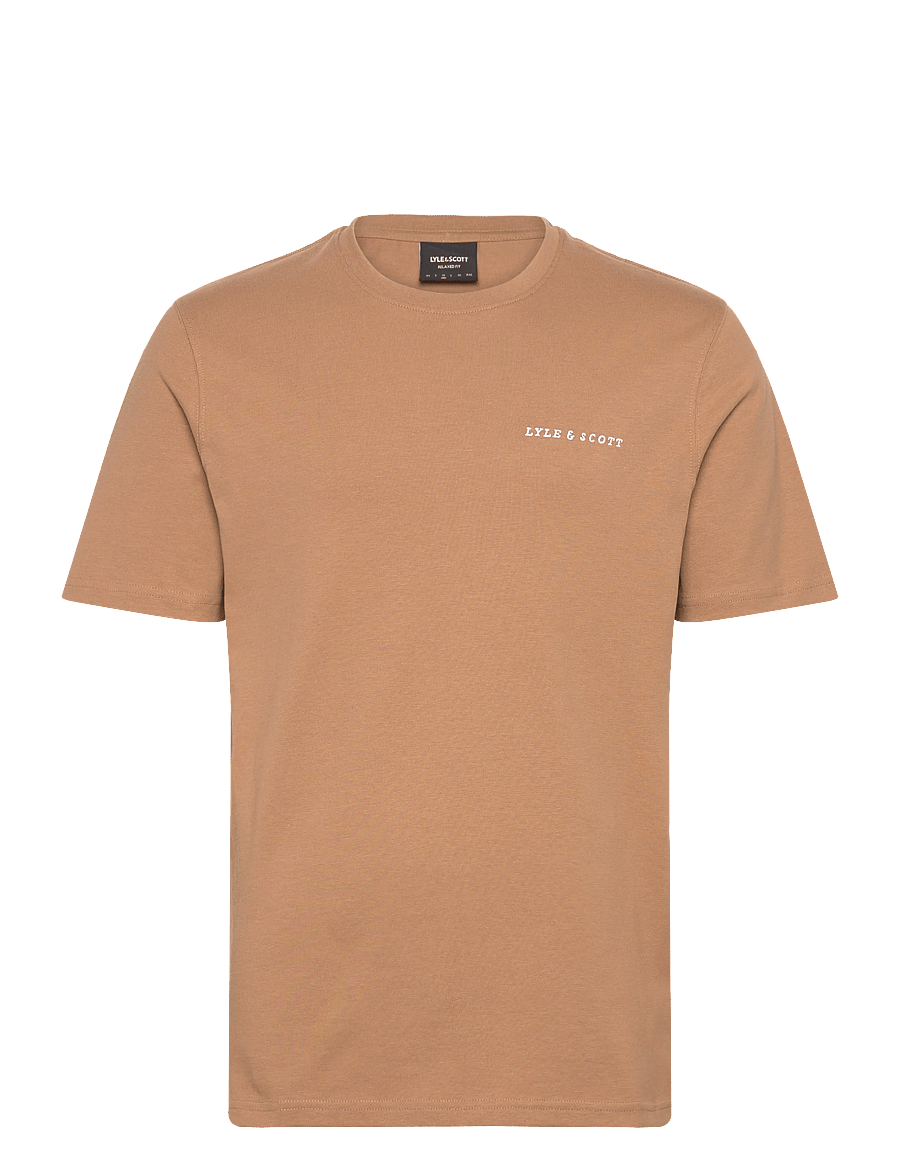 Lyle & Scott - Script T-Shirt - short-sleeved t-shirts - x851 tigers eye - 1