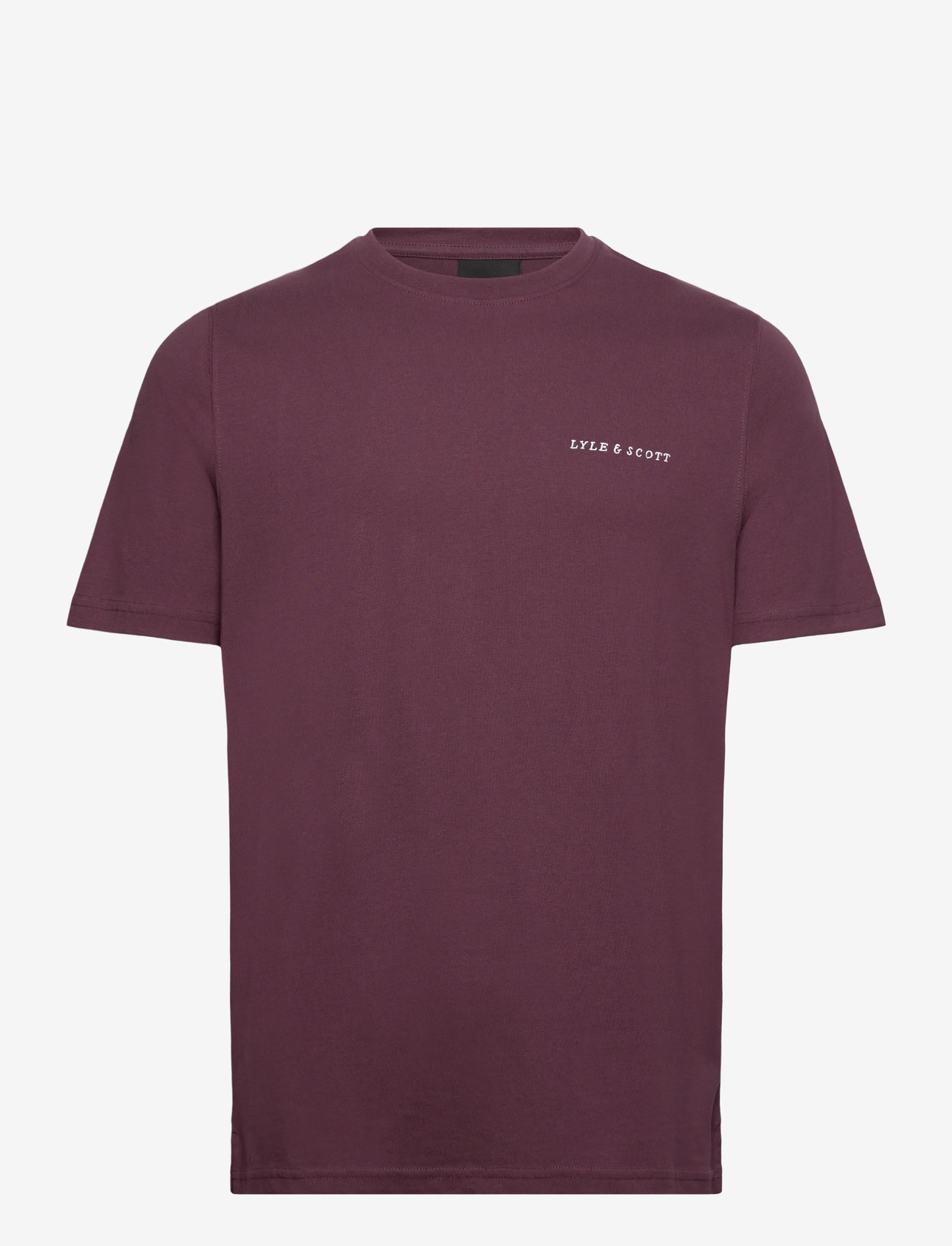 Lyle & Scott - Script T-Shirt - efterårstøj - x868 dusky maroon - 0