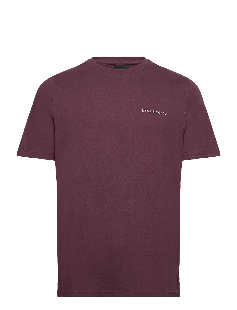Lyle & Scott - Script T-Shirt - kurzärmelige t-shirts - x868 dusky maroon - 1