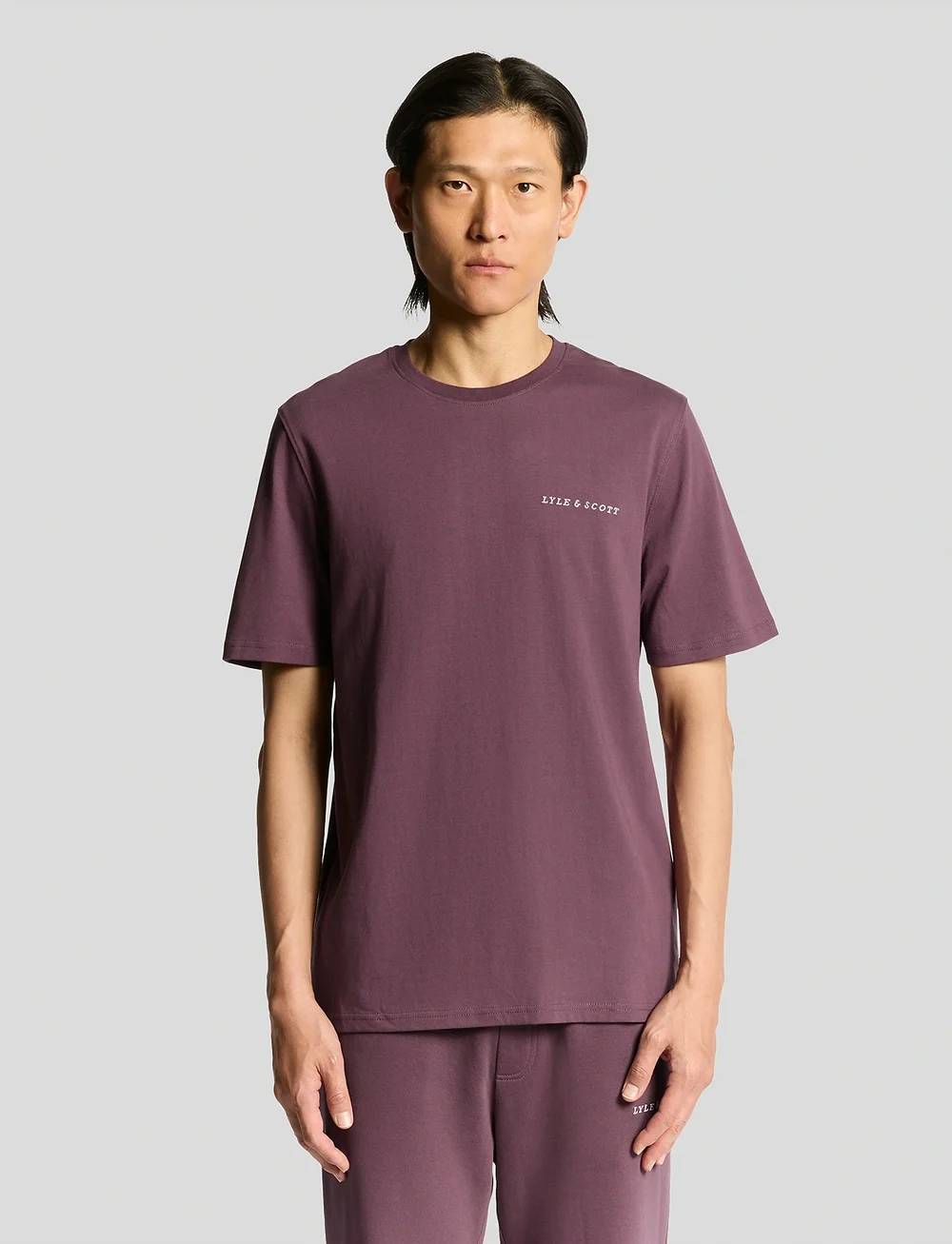 Lyle & Scott - Script T-Shirt - kurzärmelig - x868 dusky maroon - 0