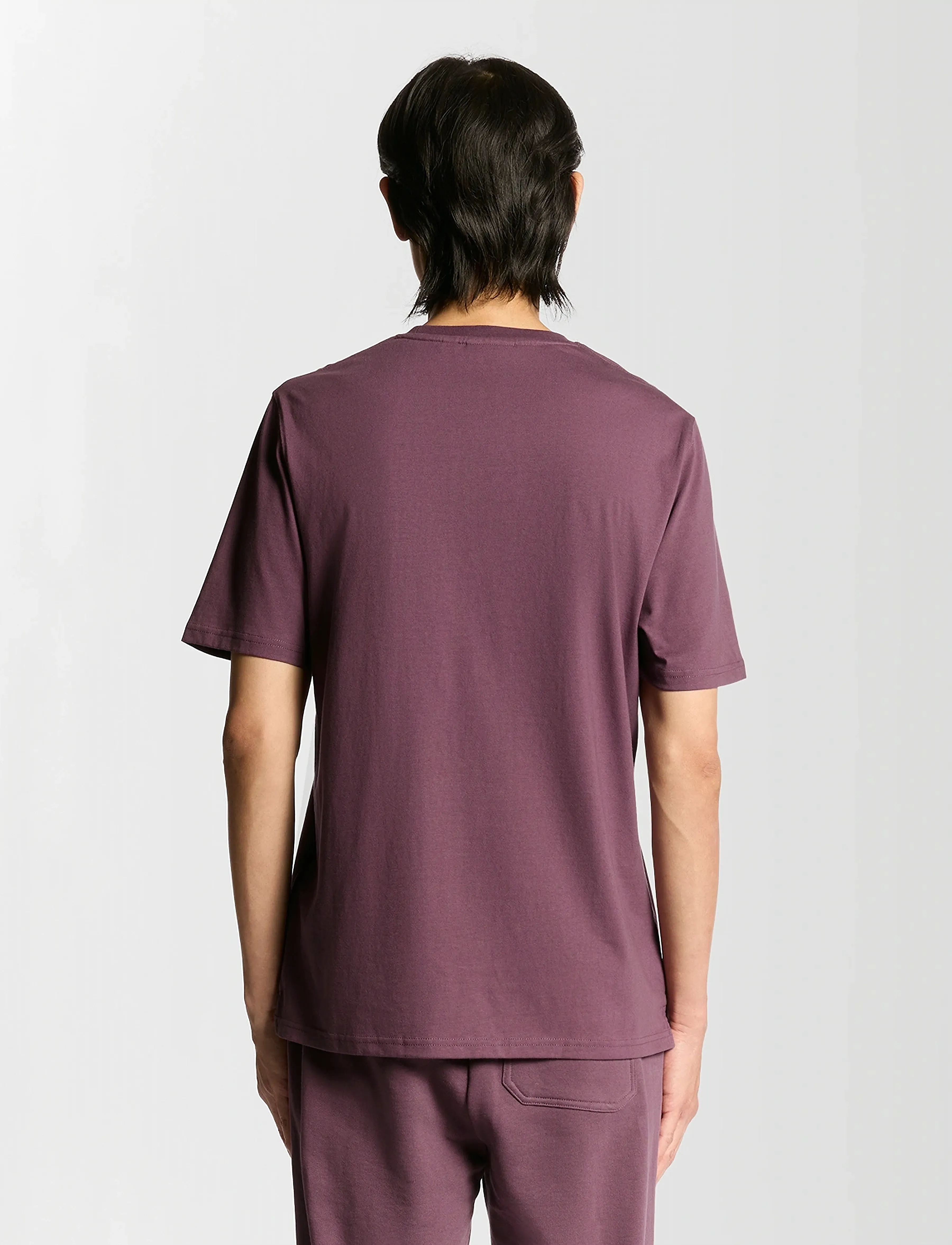 Lyle & Scott - Script T-Shirt - short-sleeved t-shirts - x868 dusky maroon - 3