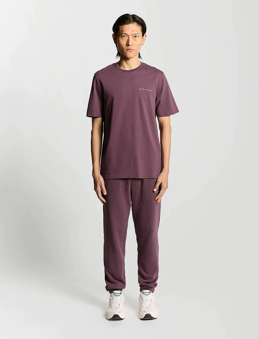 Lyle & Scott - Script T-Shirt - kurzärmelige t-shirts - x868 dusky maroon - 4