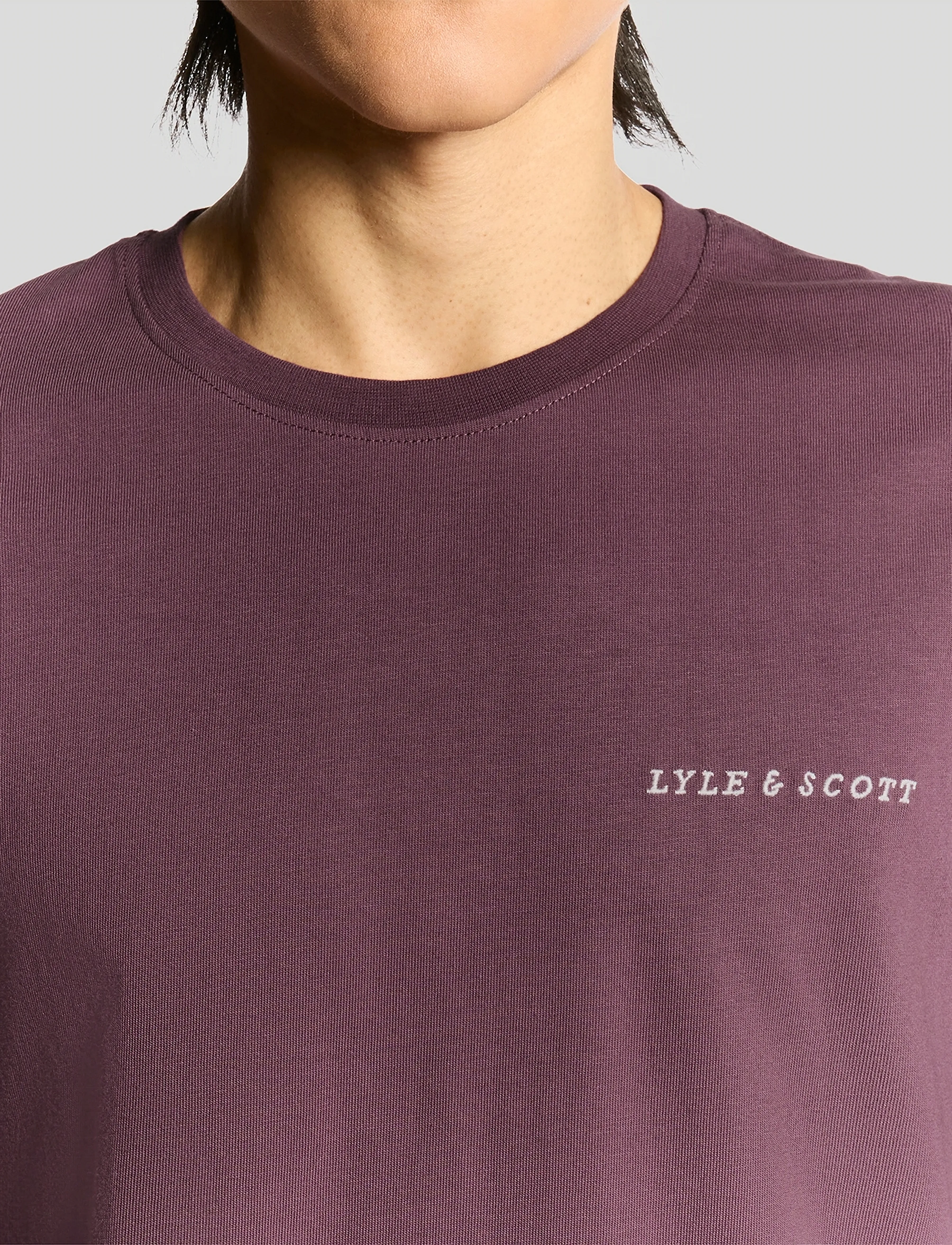 Lyle & Scott - Script T-Shirt - short-sleeved t-shirts - x868 dusky maroon - 5