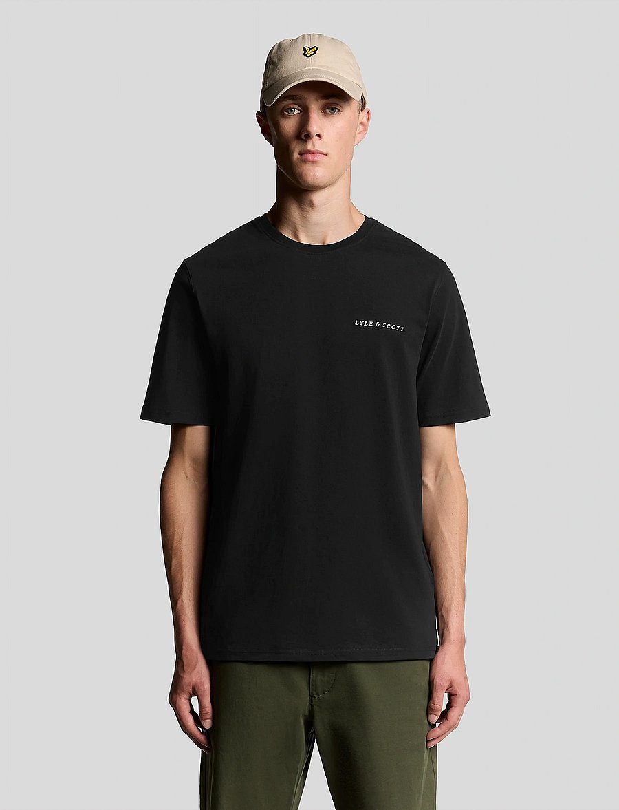 Lyle & Scott - Script T-Shirt - kurzärmelige t-shirts - z865 jet black - 0