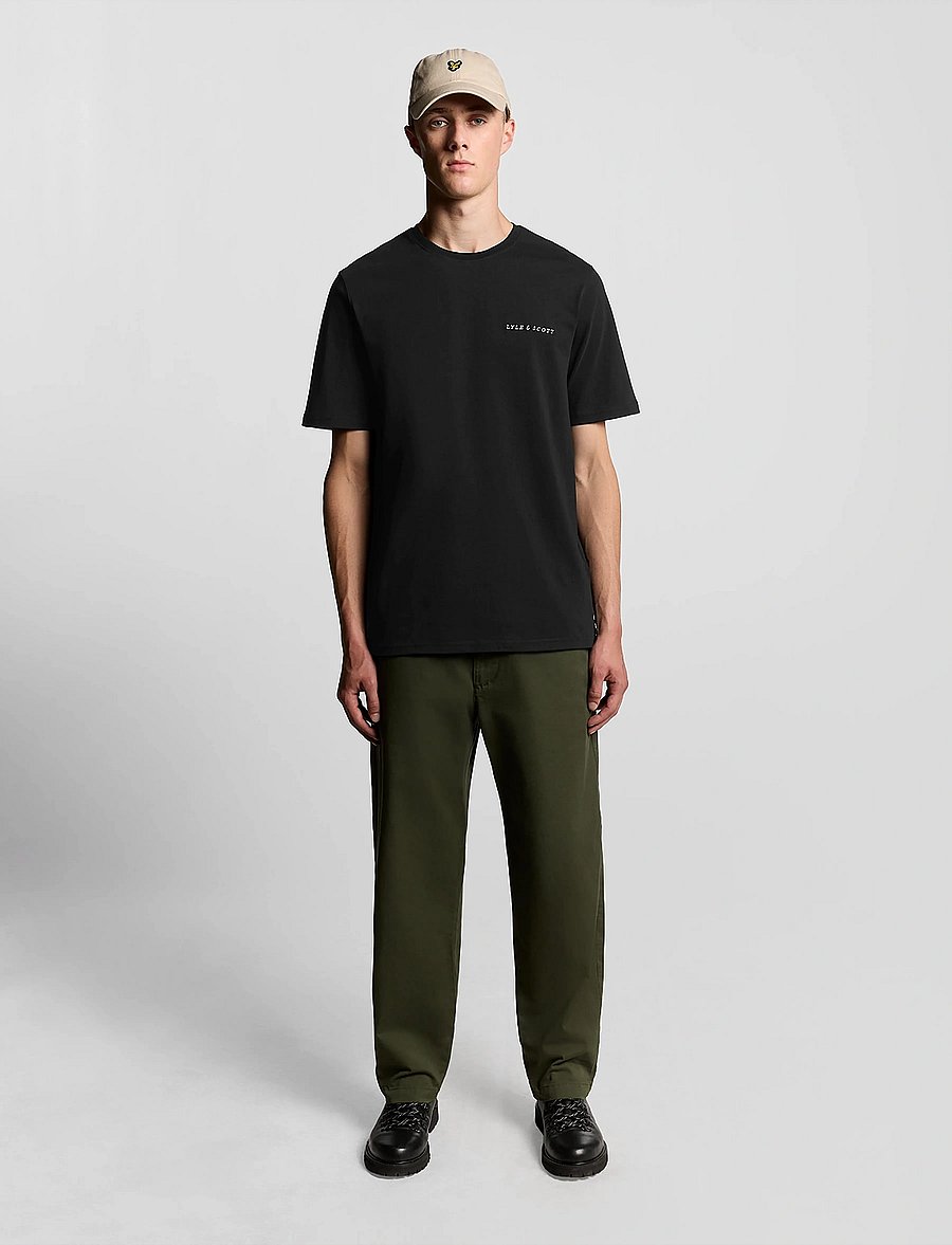 Lyle & Scott - Script T-Shirt - kurzärmelige t-shirts - z865 jet black - 4
