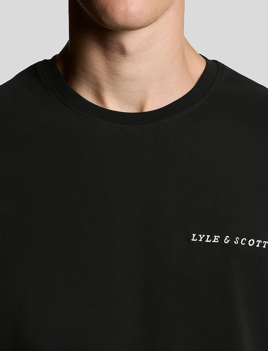 Lyle & Scott - Script T-Shirt - kurzärmelige t-shirts - z865 jet black - 5