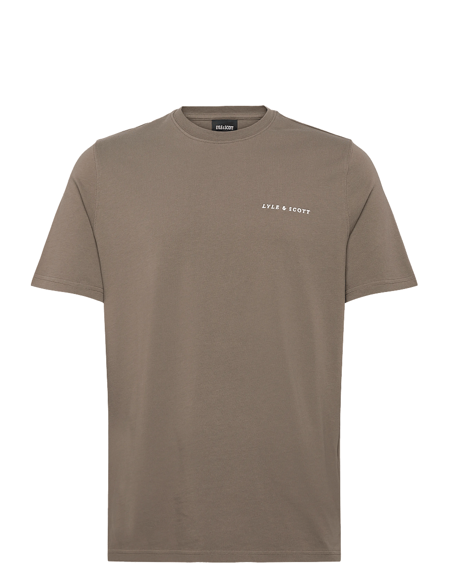 Lyle & Scott - Script T-Shirt - short-sleeved t-shirts - x569 khaki ash - 1