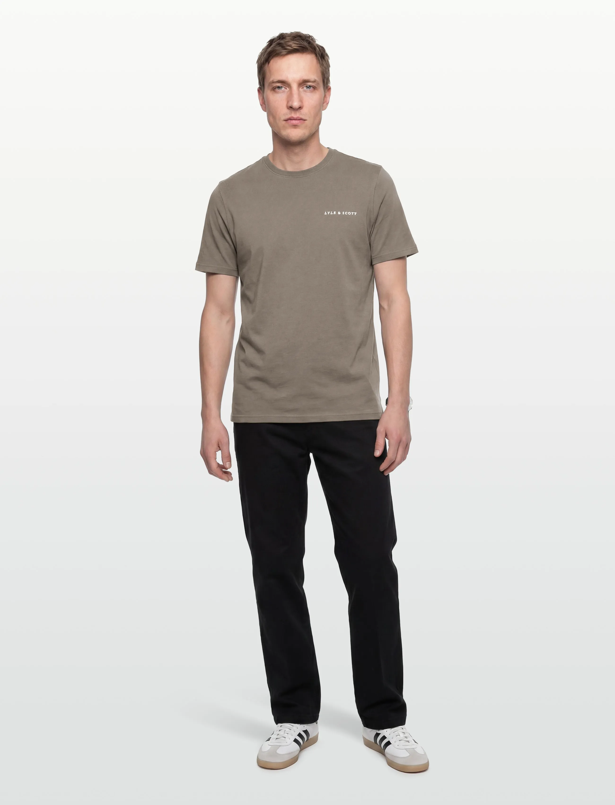 Lyle & Scott Script T-Shirt, XS, T-shirts, Braun - Short-sleeved, Männerswear