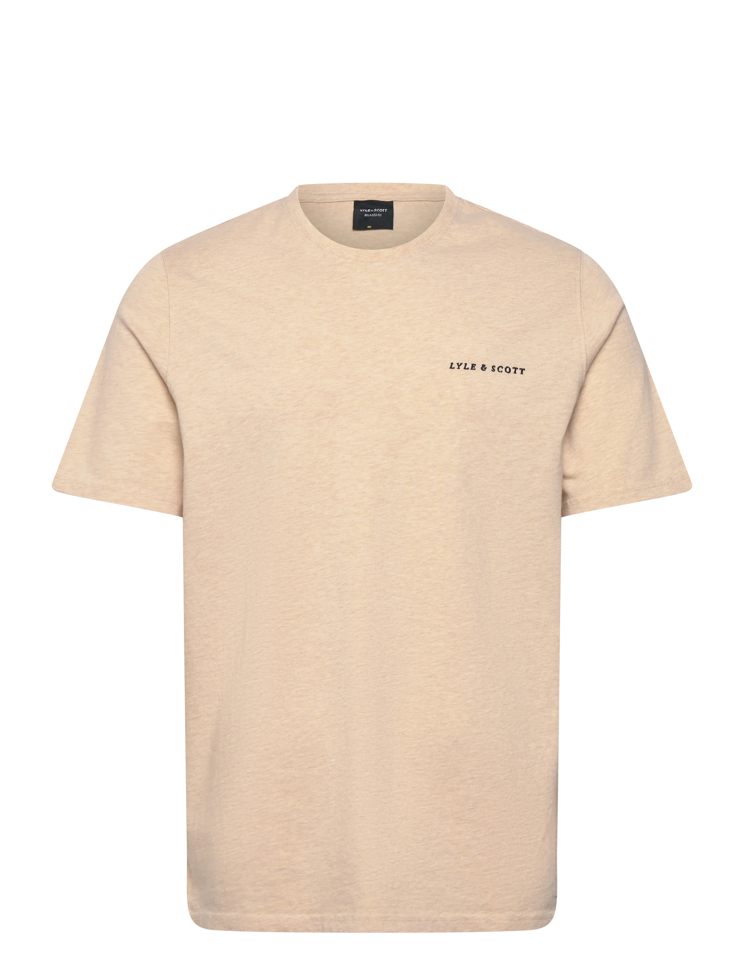 Lyle & Scott Script T-Shirt - T-shirts - Y147 ICE CREAM MARL / beige