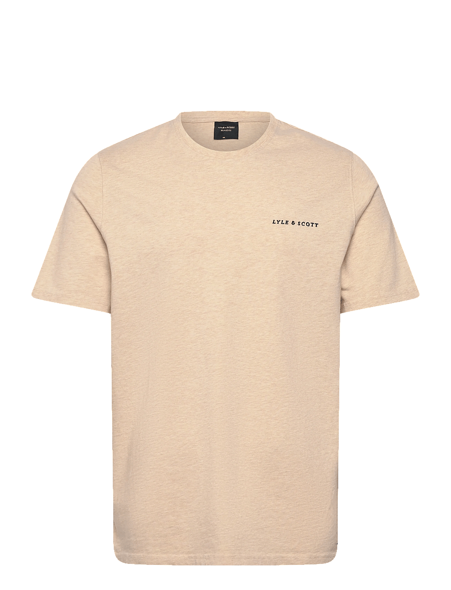 Lyle & Scott - Script T-Shirt - kurzärmelige t-shirts - y147 ice cream marl - 1