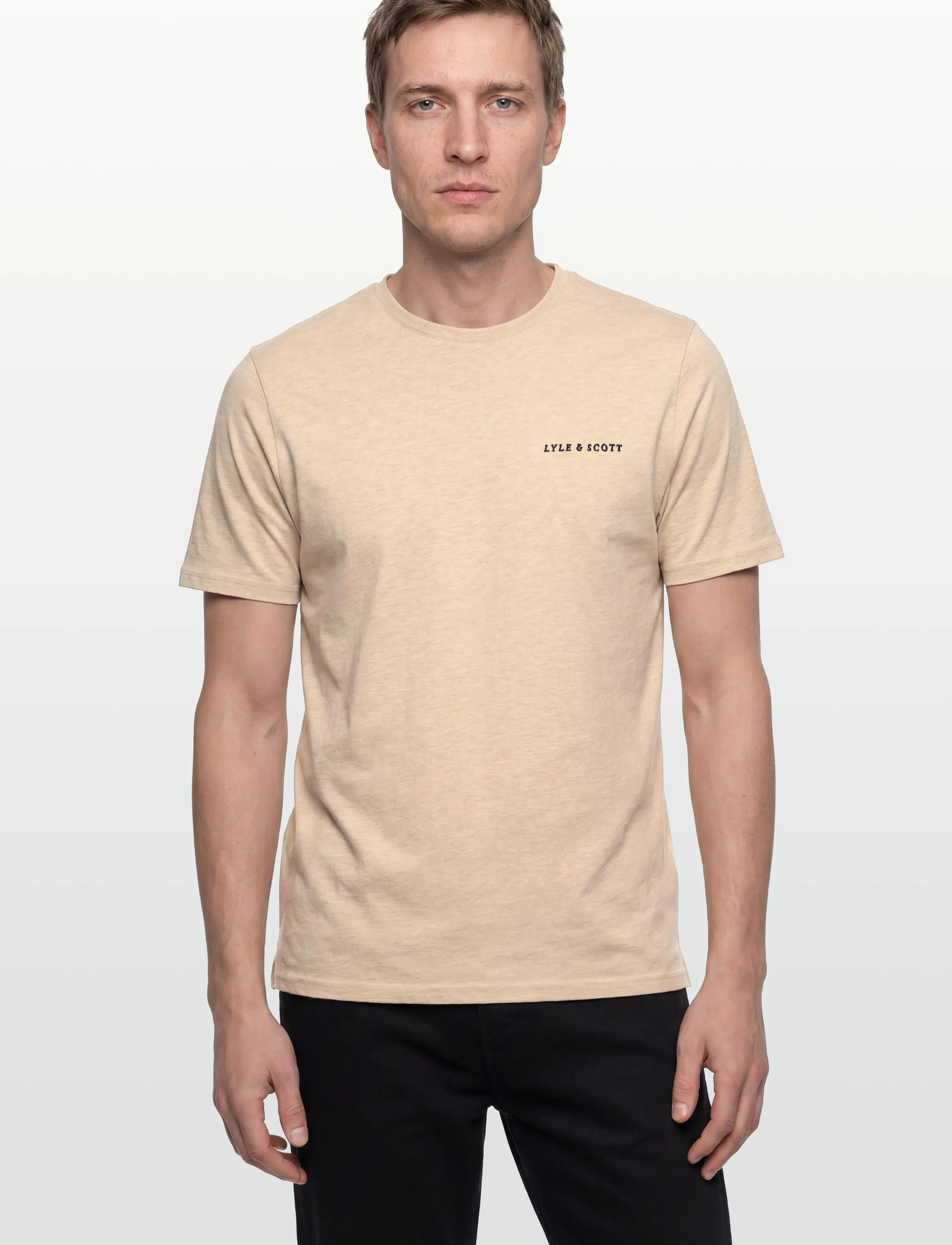 Lyle & Scott - Script T-Shirt - kortermede t-skjorter - y147 ice cream marl - 3