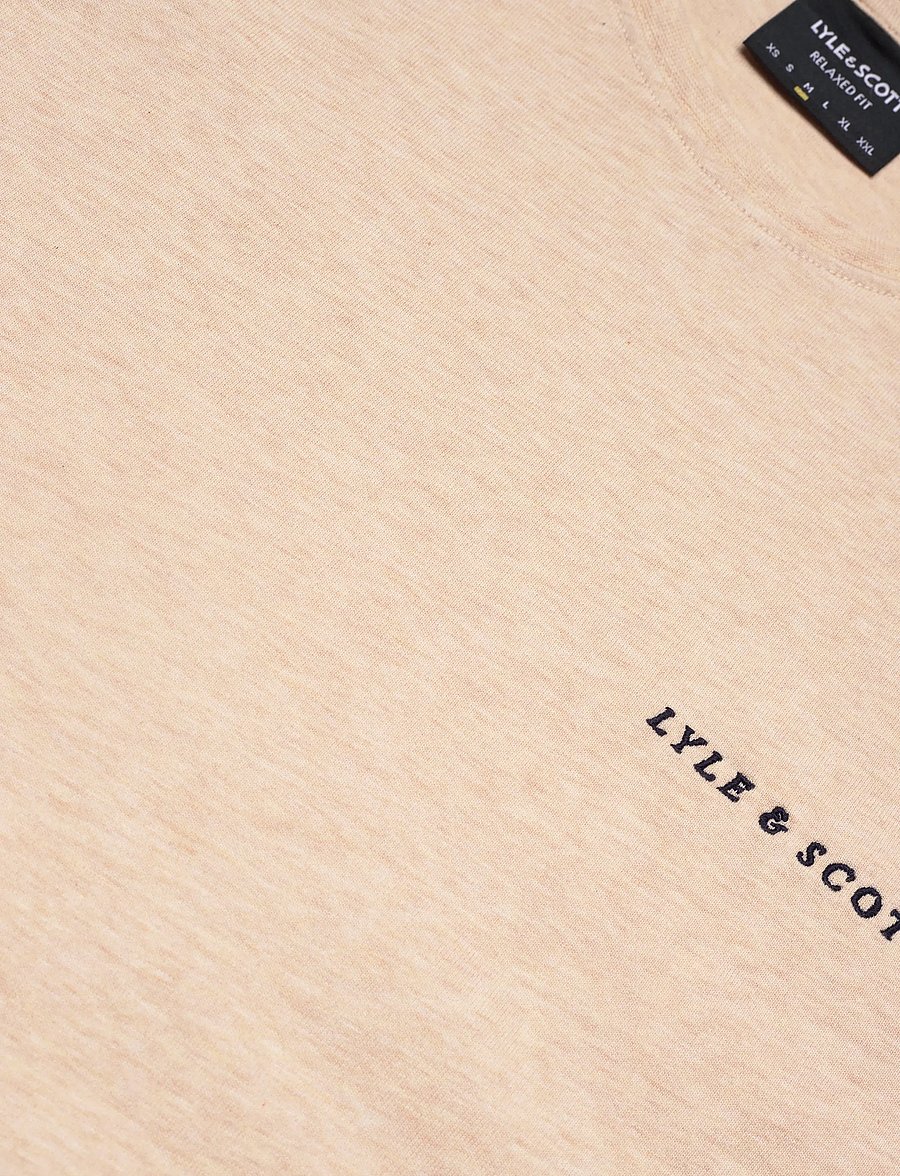 Lyle & Scott - Script T-Shirt - kurzärmelige t-shirts - y147 ice cream marl - 5