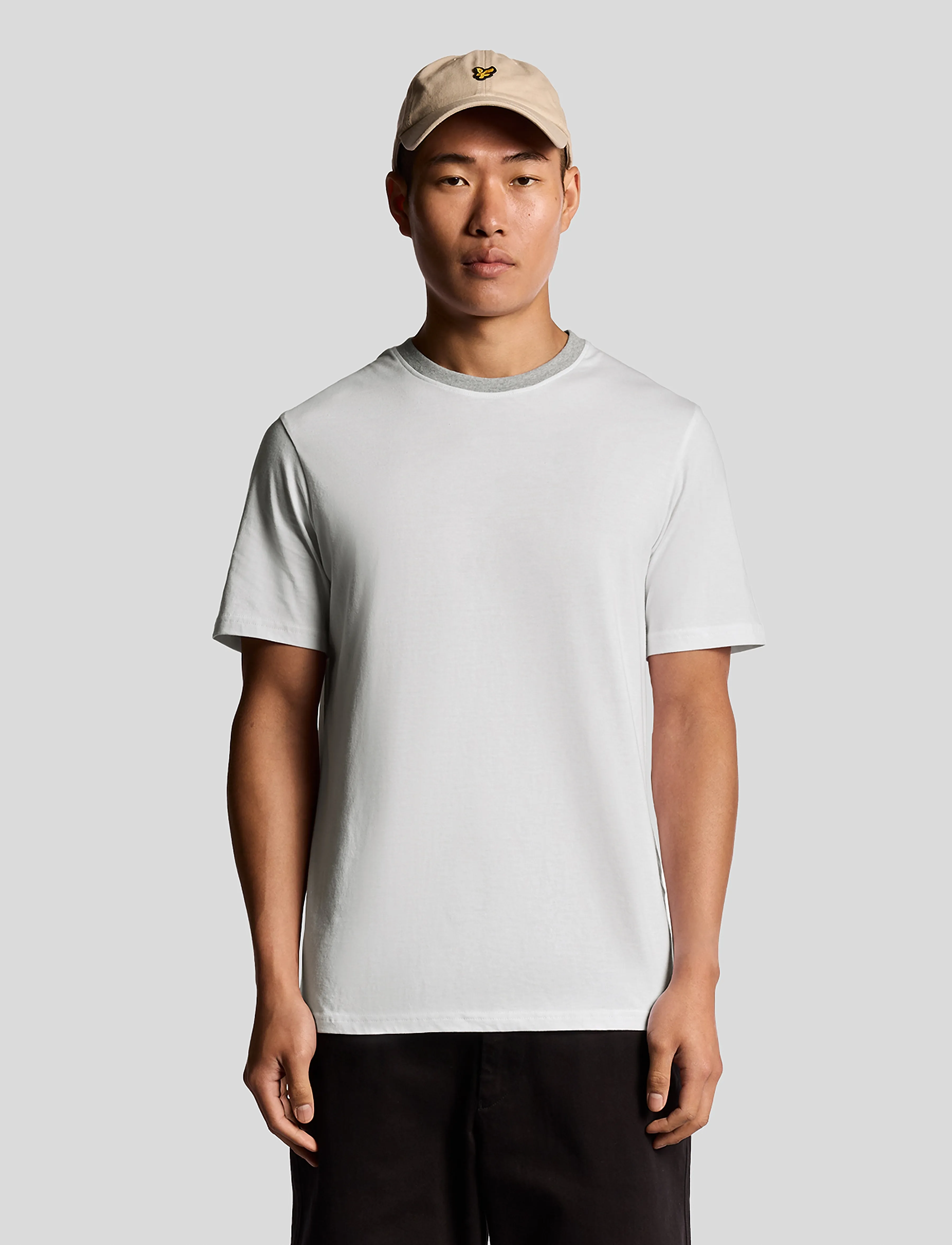 Lyle & Scott Half Raglan T-Shirt, XL, T-shirts, Weiß - Short-sleeved, Männerswear