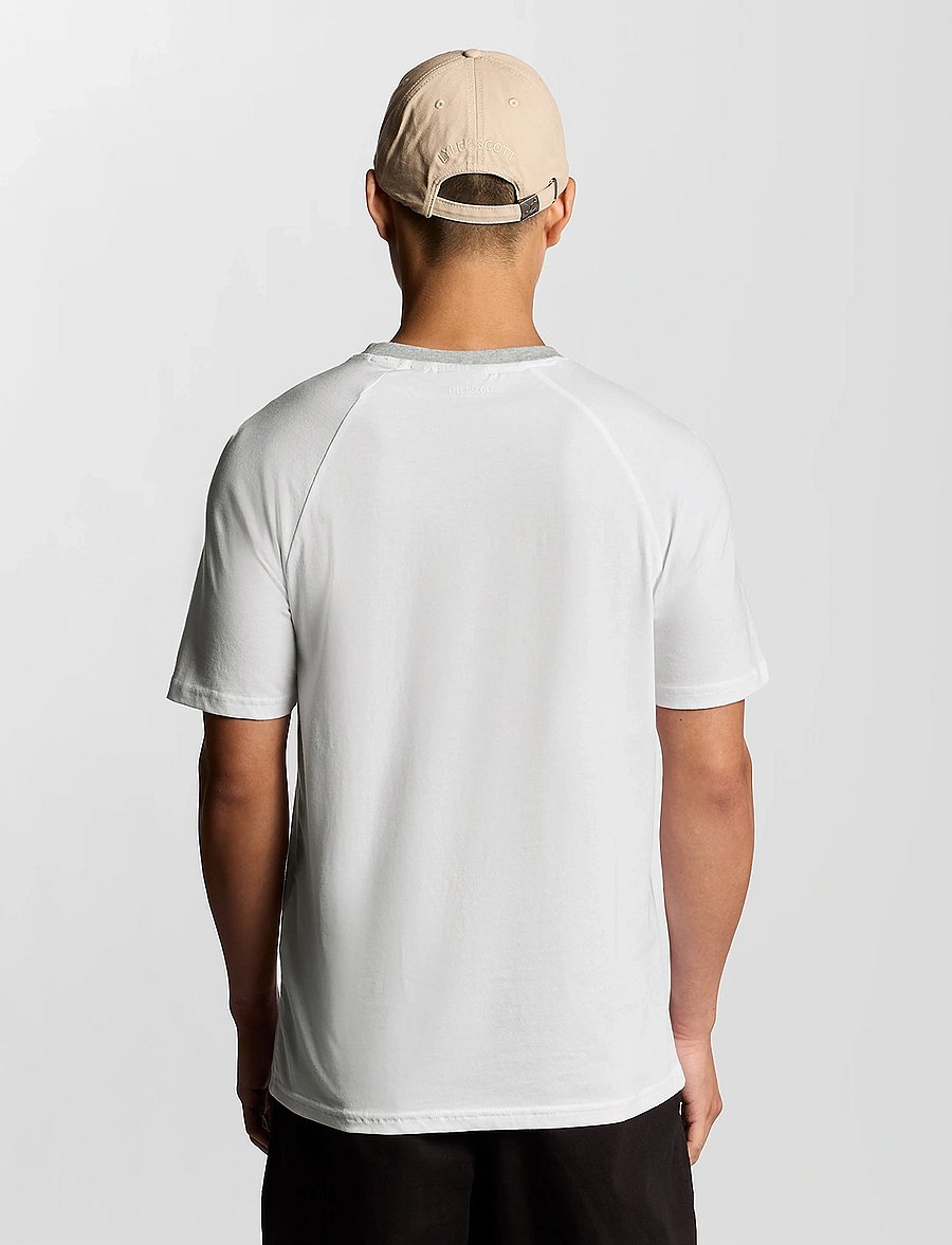 Lyle & Scott - Half Raglan T-Shirt - lühikeste varrukatega t-särgid - 626 white - 3