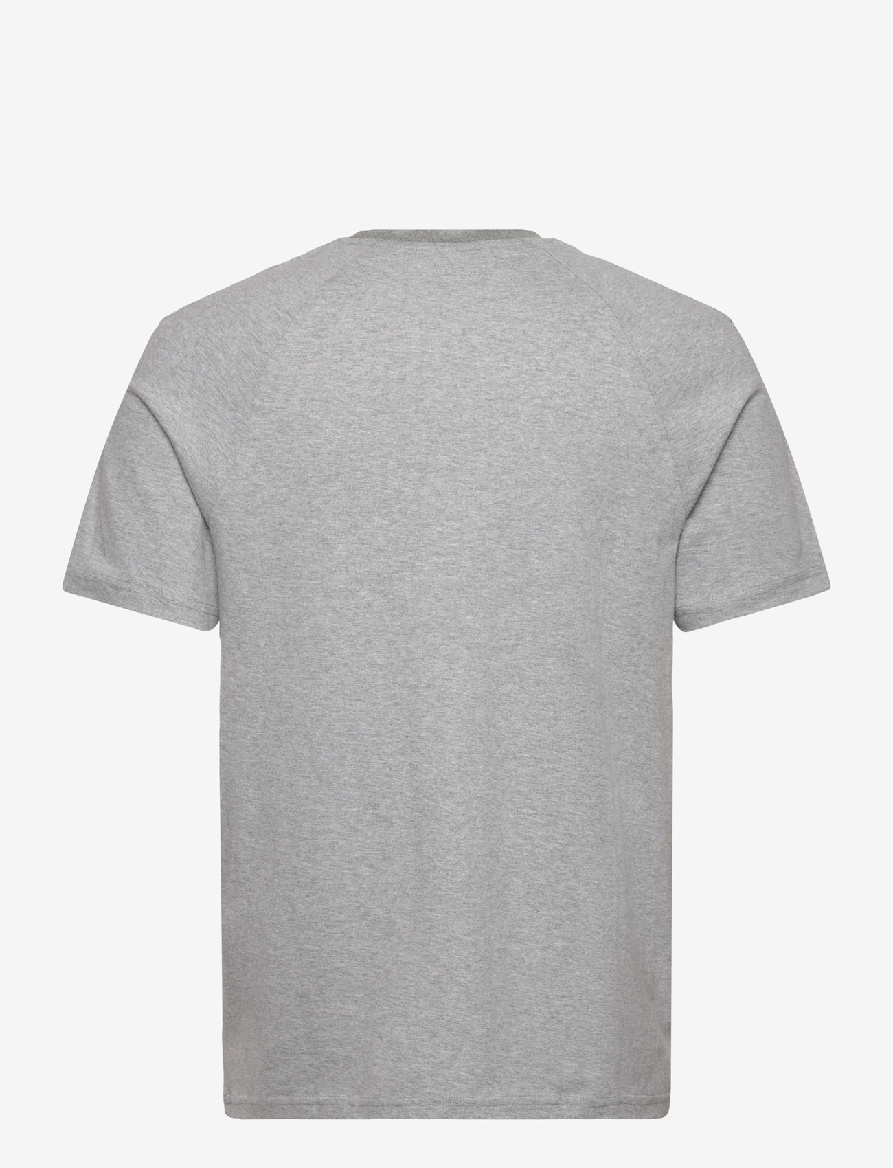Lyle & Scott - Half Raglan T-Shirt - kortærmede t-shirts - d24 light grey marl - 2