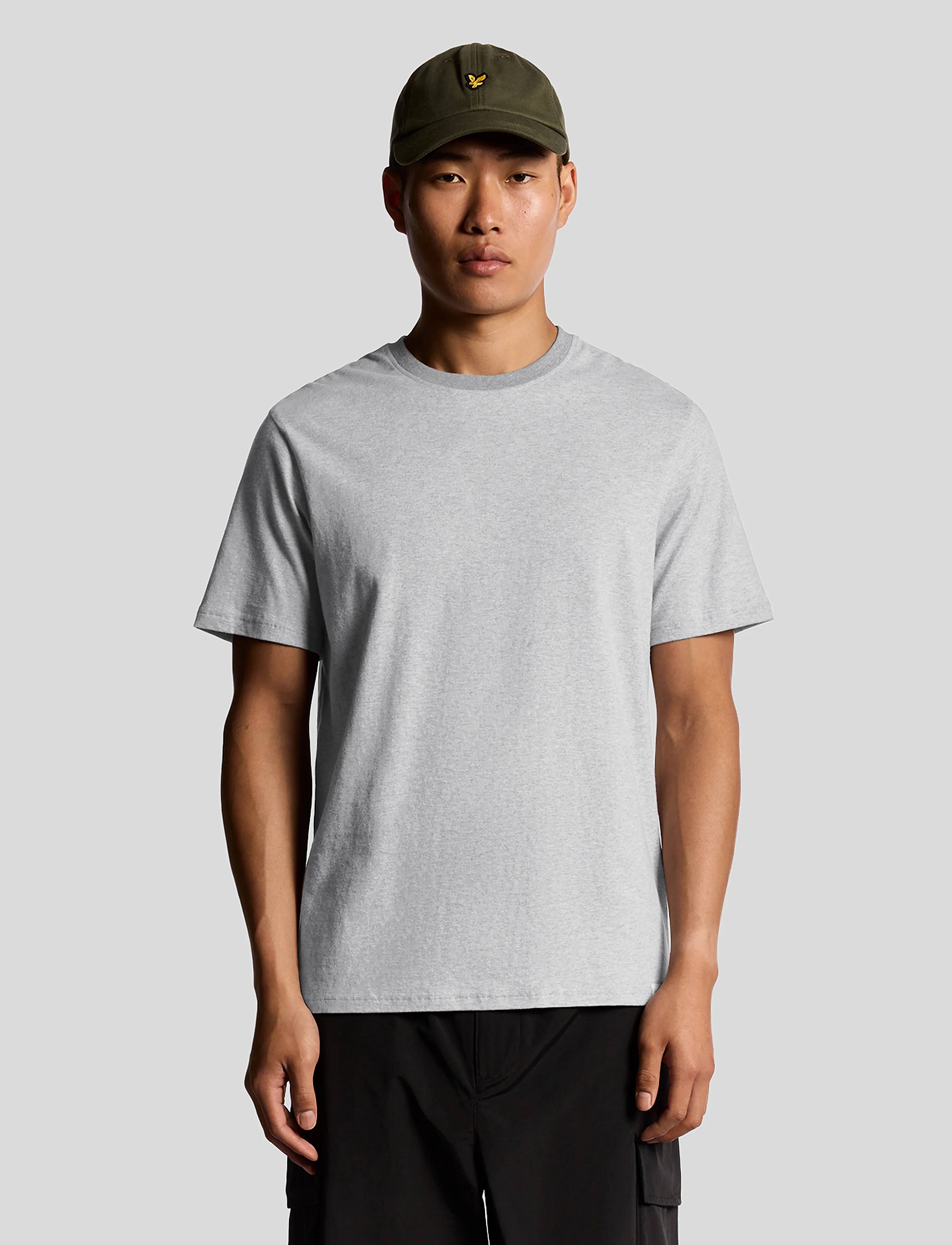 Lyle & Scott Half Raglan T-Shirt, S, T-shirts, Grau - Short-sleeved, Männerswear