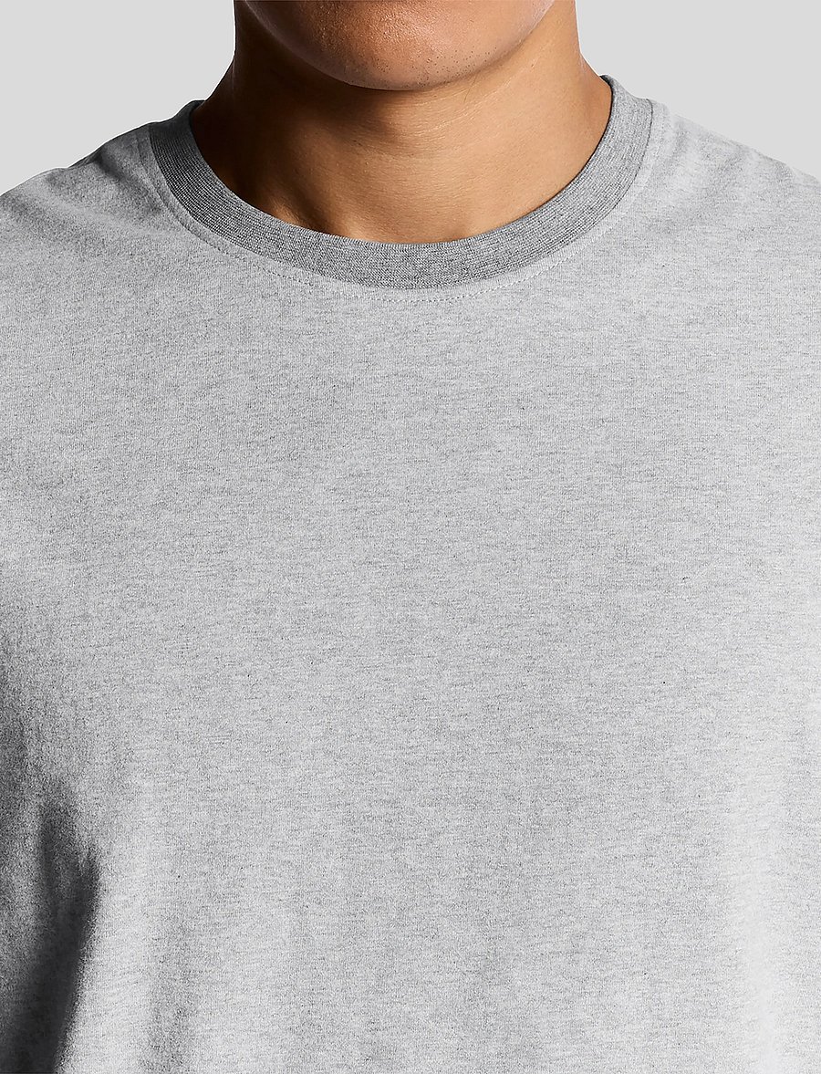 Lyle & Scott - Half Raglan T-Shirt - lühikeste varrukatega t-särgid - d24 light grey marl - 4