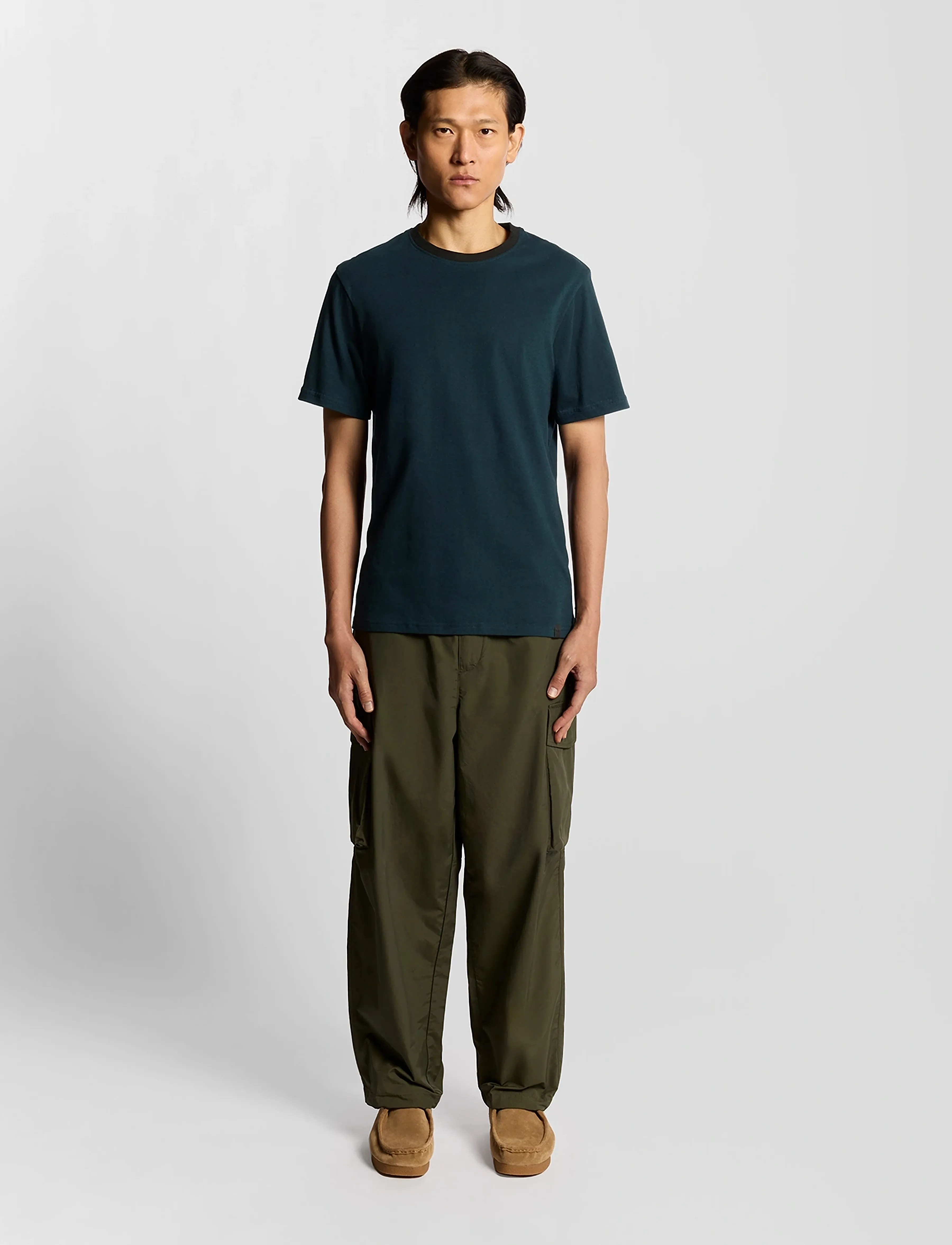 Lyle & Scott Half Raglan T-Shirt, L, T-shirts, Schwarz - Short-sleeved, Männerswear