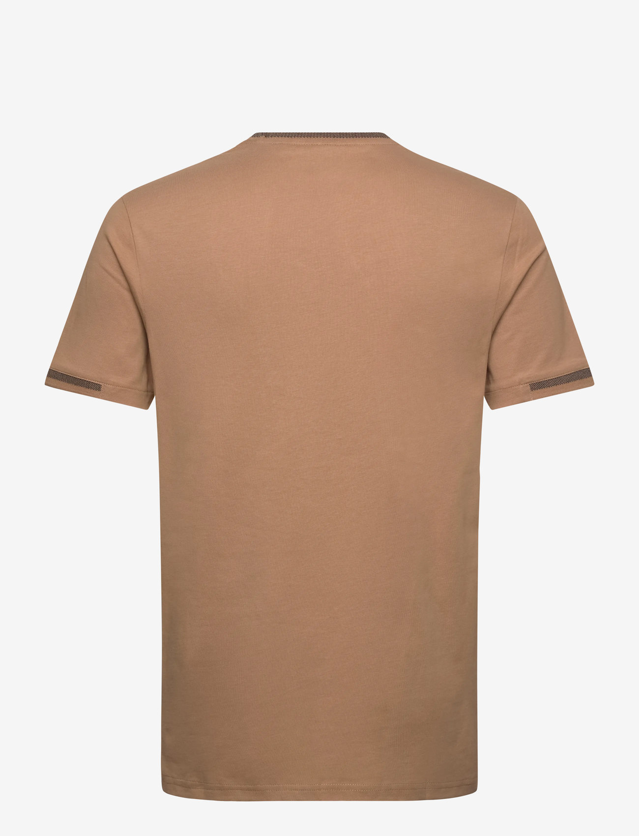 Lyle & Scott - Birdseye Half Tipped T-Shirt - kortärmade t-shirts - x946 tigers eye/ dark navy - 2