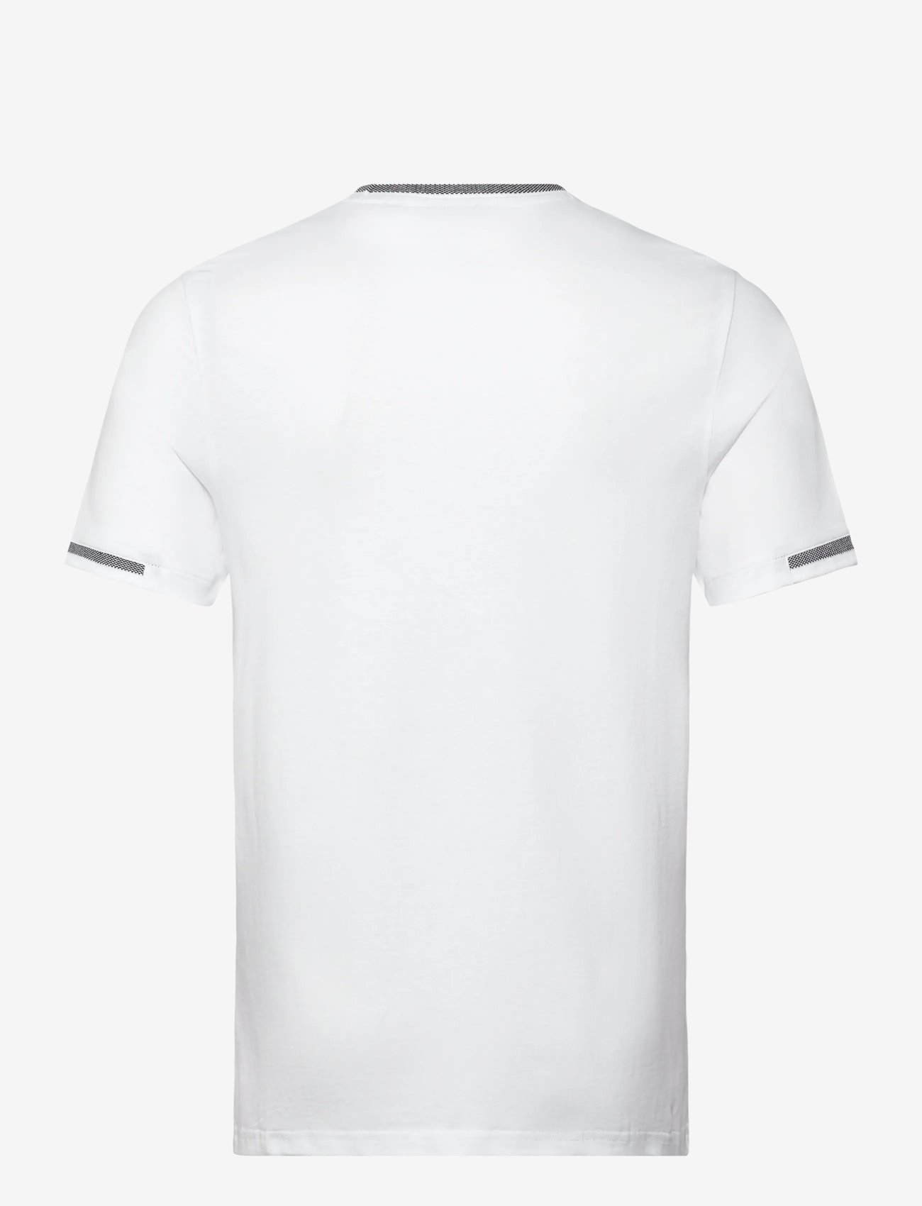 Lyle & Scott - Birdseye Half Tipped T-Shirt - kortærmede t-shirts - w104 white/ jet black - 2