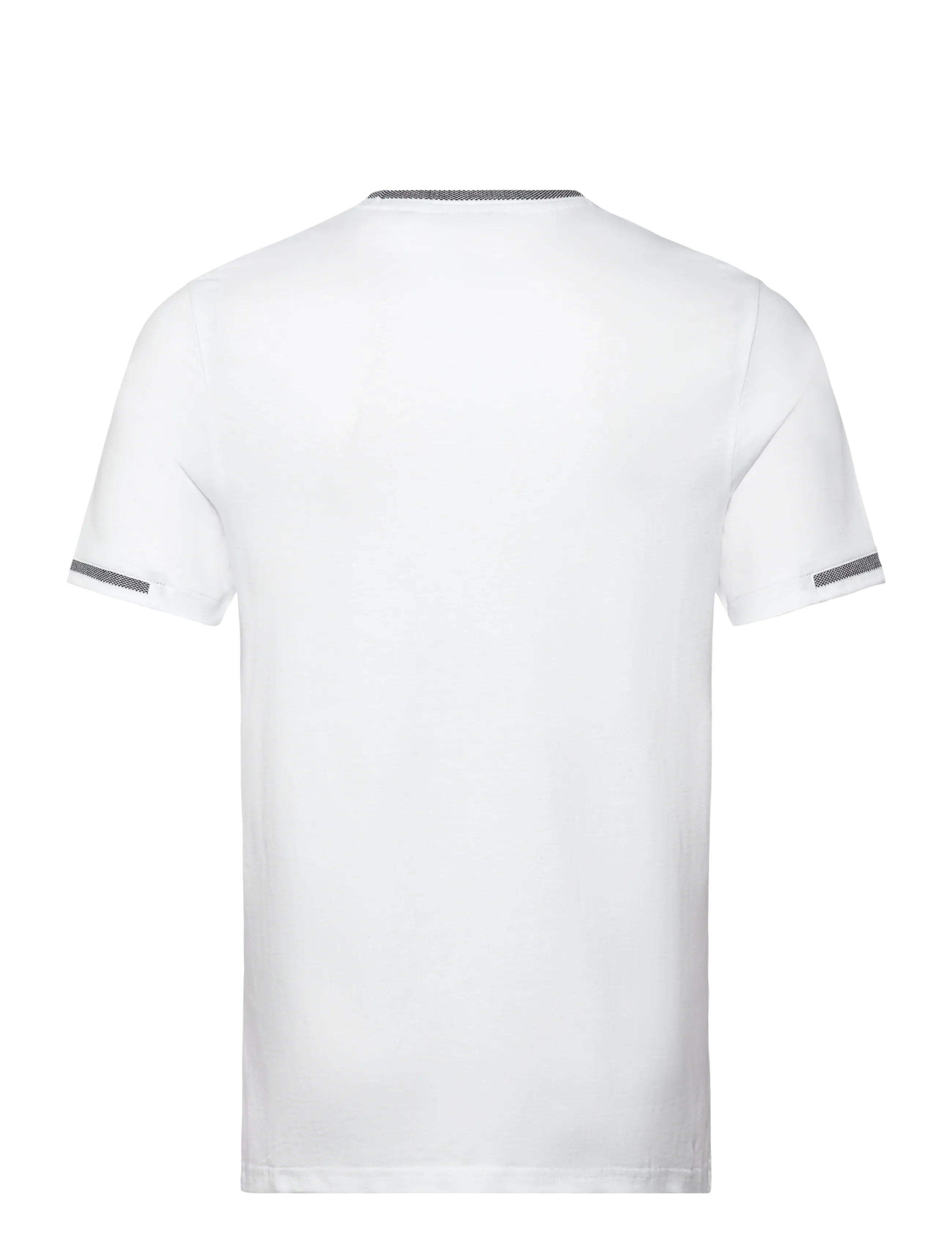 Lyle & Scott - Birdseye Half Tipped T-Shirt - laveste priser - w104 white/ jet black - 2