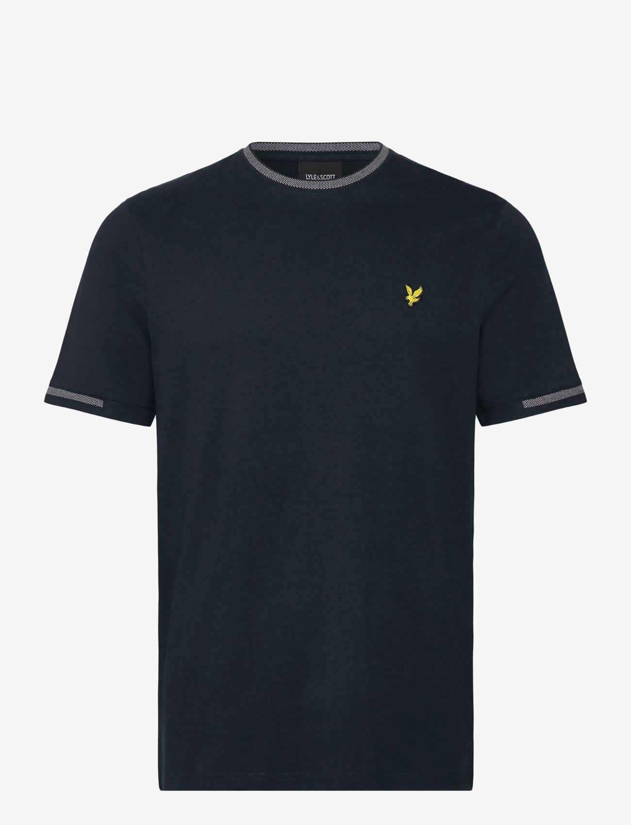 Lyle & Scott - Birdseye Half Tipped T-Shirt - short-sleeved t-shirts - x941 dark navy/ ash lilac - 1