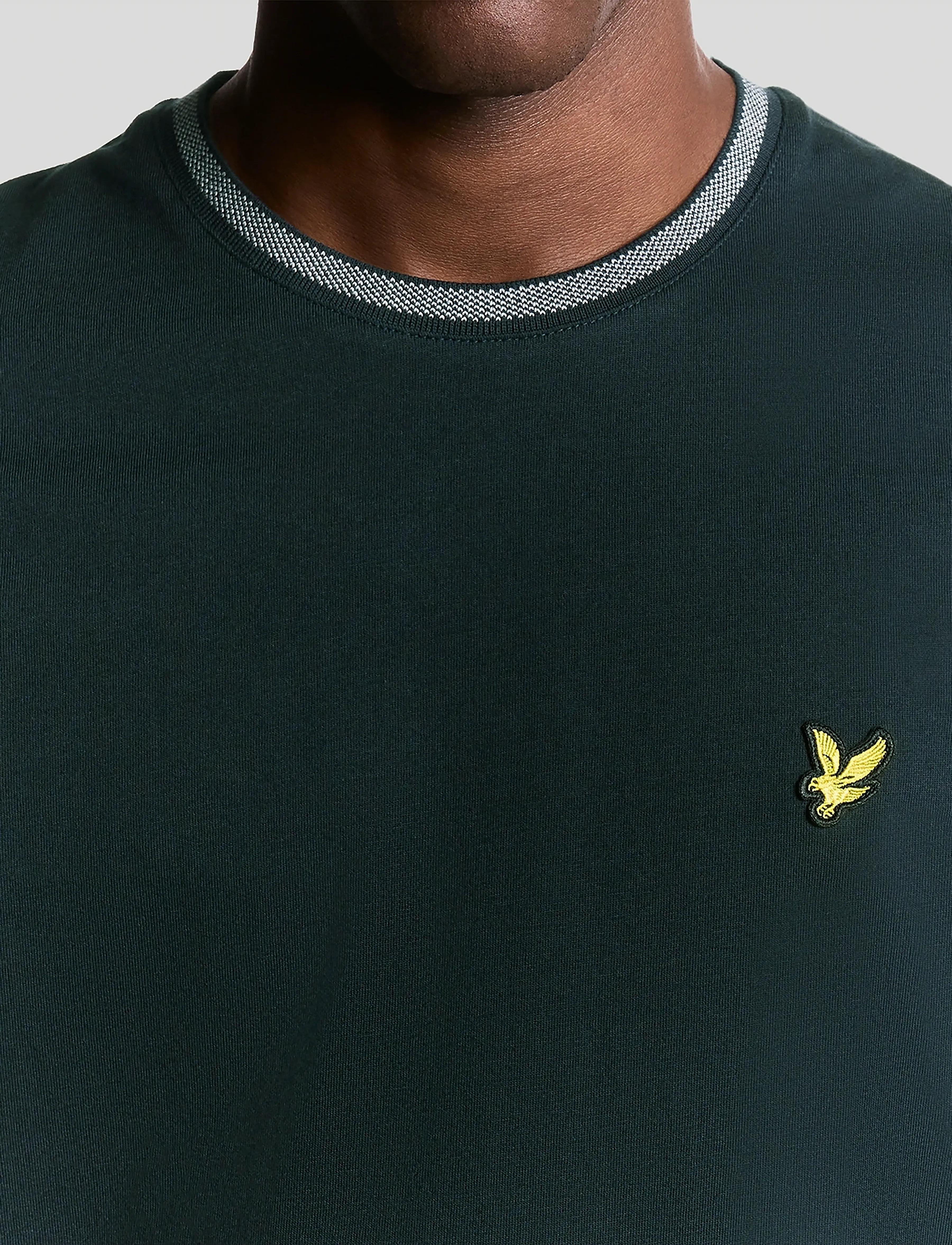 Lyle & Scott - Birdseye Half Tipped T-Shirt - kortärmade t-shirts - x941 dark navy/ ash lilac - 5