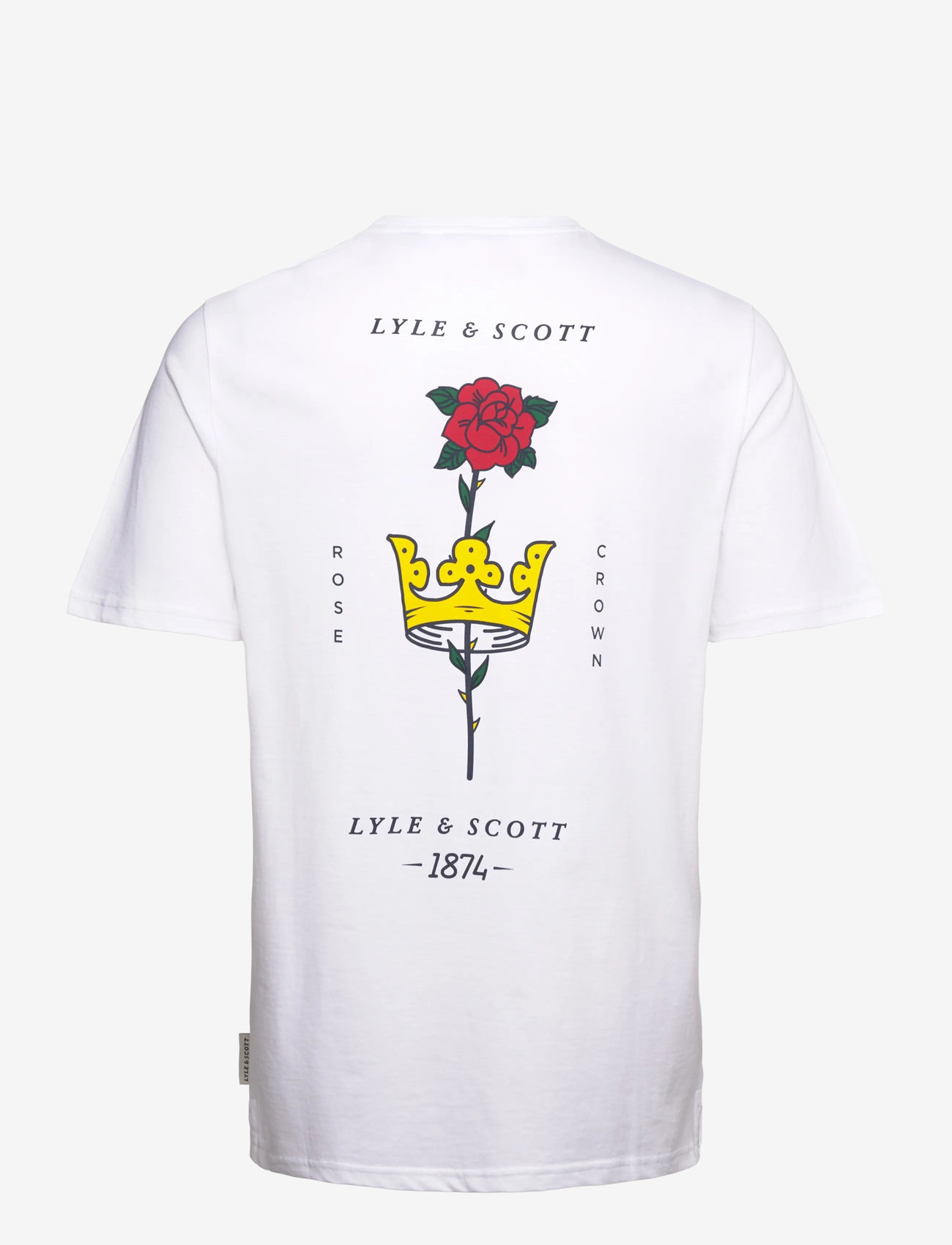 Lyle & Scott - Rose and Crown Graphic T-shirt - kortärmade t-shirts - 626 white - 2