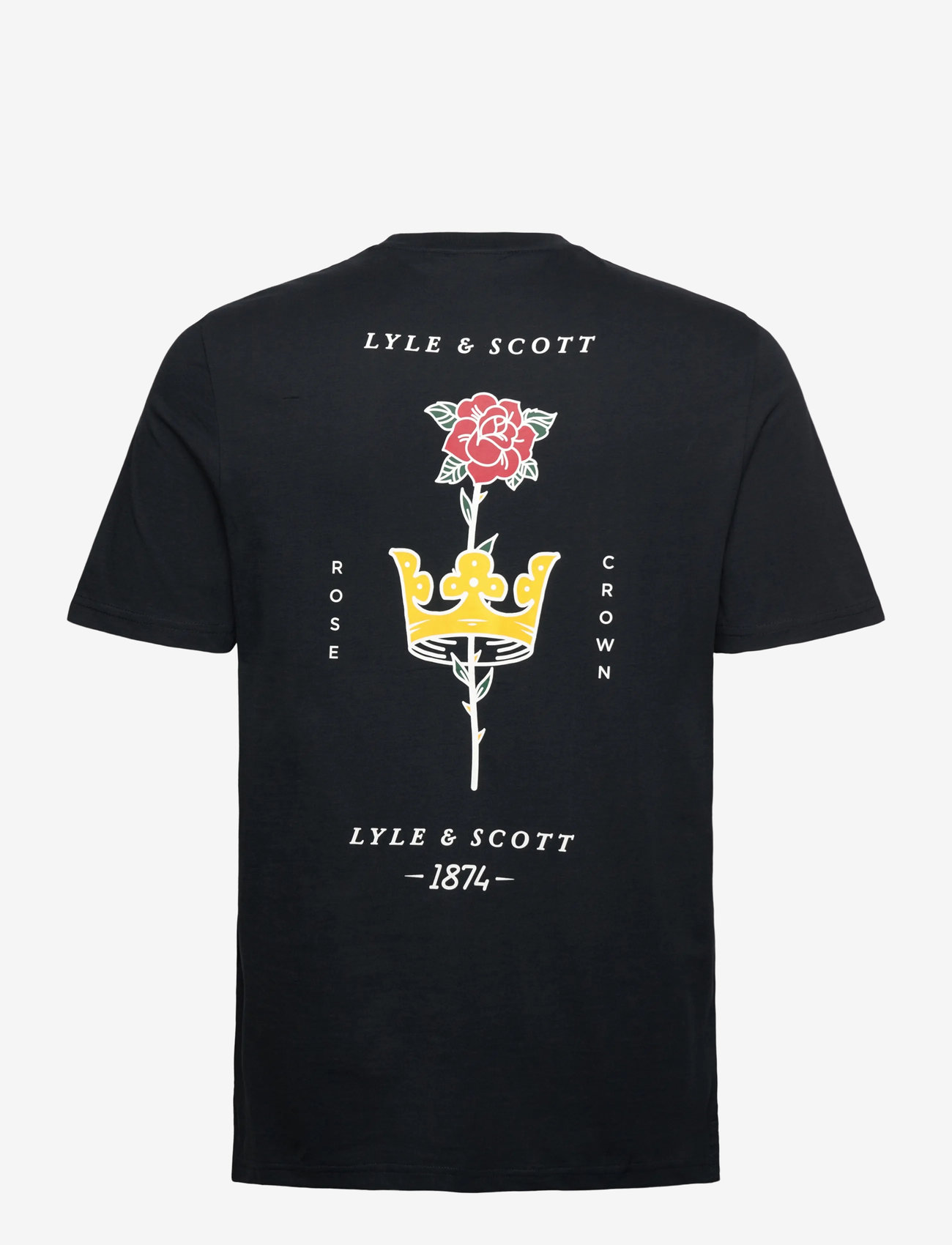 Lyle & Scott - Rose and Crown Graphic T-shirt - kortärmade t-shirts - z271 dark navy - 2