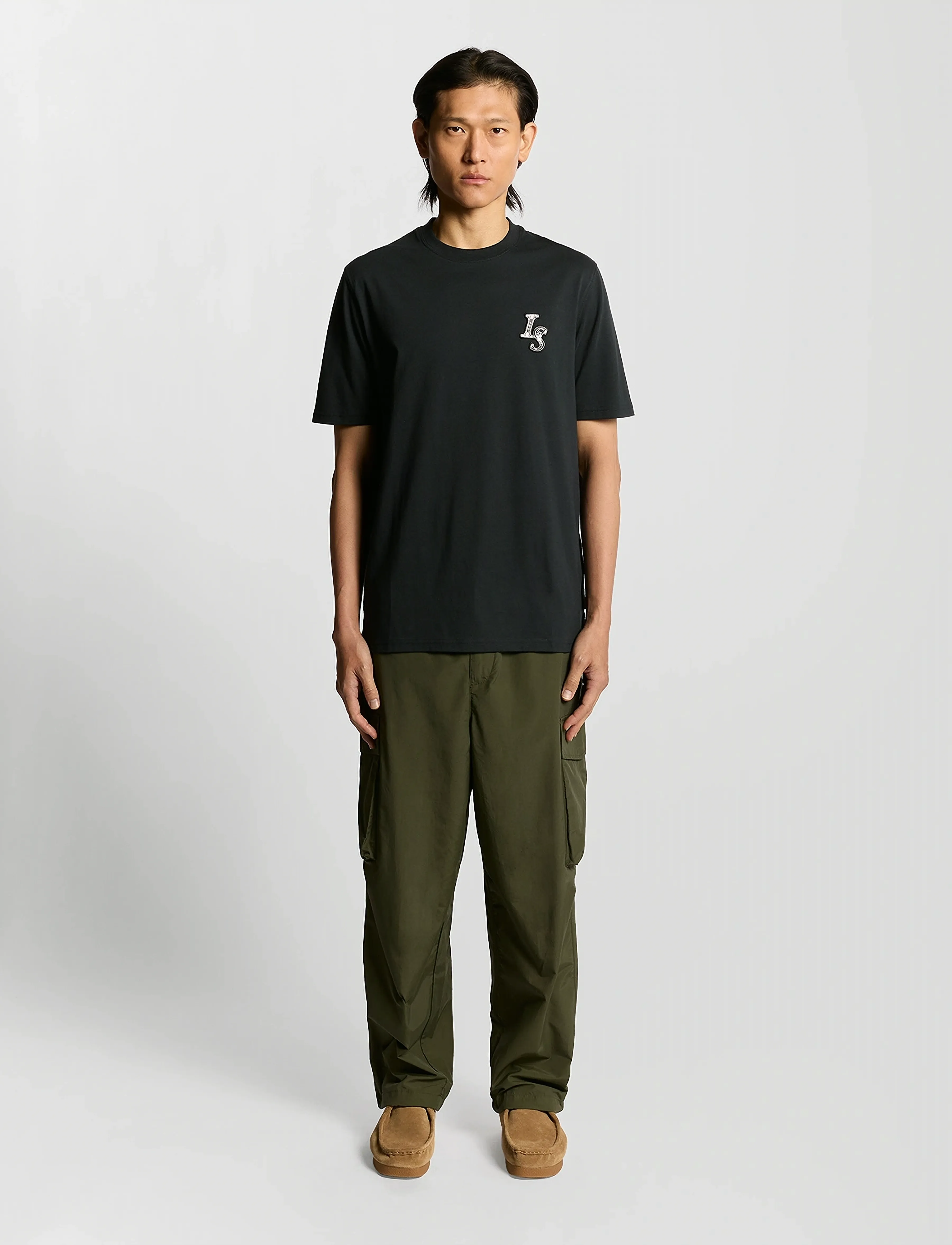 Lyle & Scott - Deco Patch T-shirt - laveste priser - z271 dark navy - 4