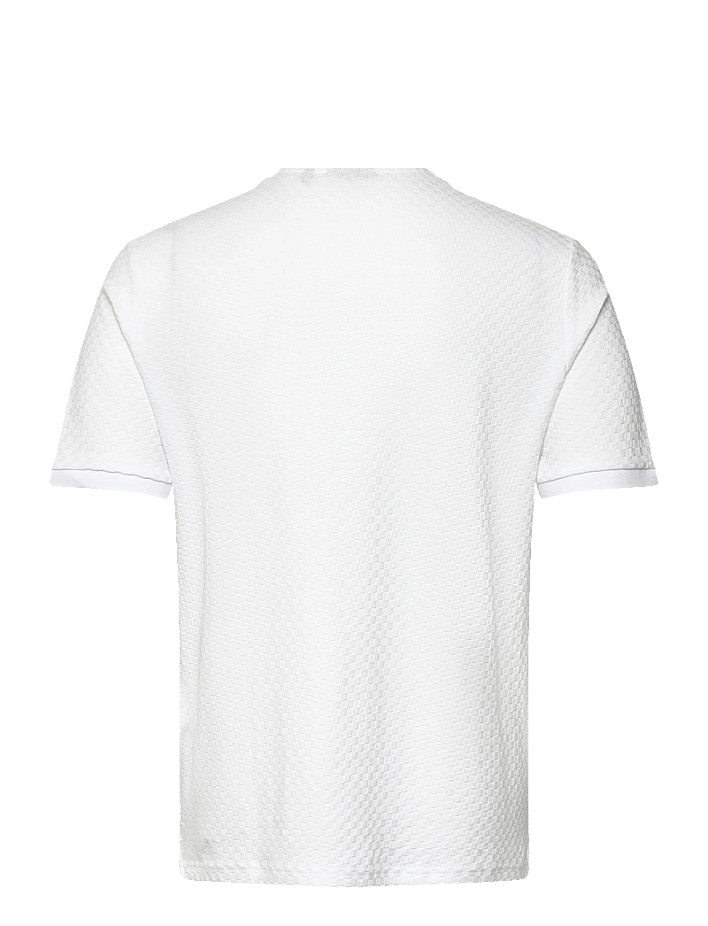 Lyle & Scott - Football Jacquard T-shirt - lyhythihaiset - 626 white - 1