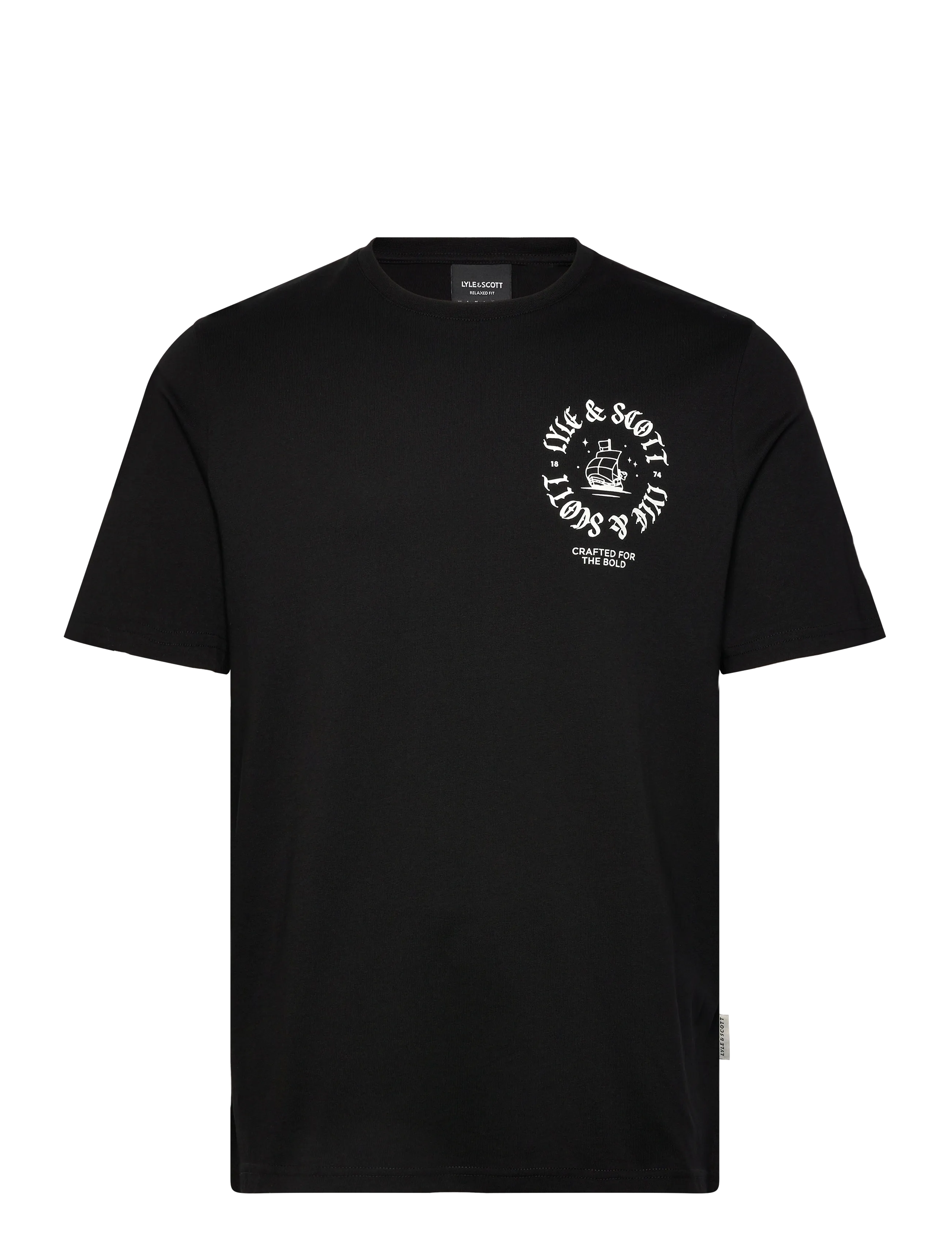 Lyle & Scott Ship Insignia Graphic T-shirt - T-shirts - Z865 JET BLACK / black