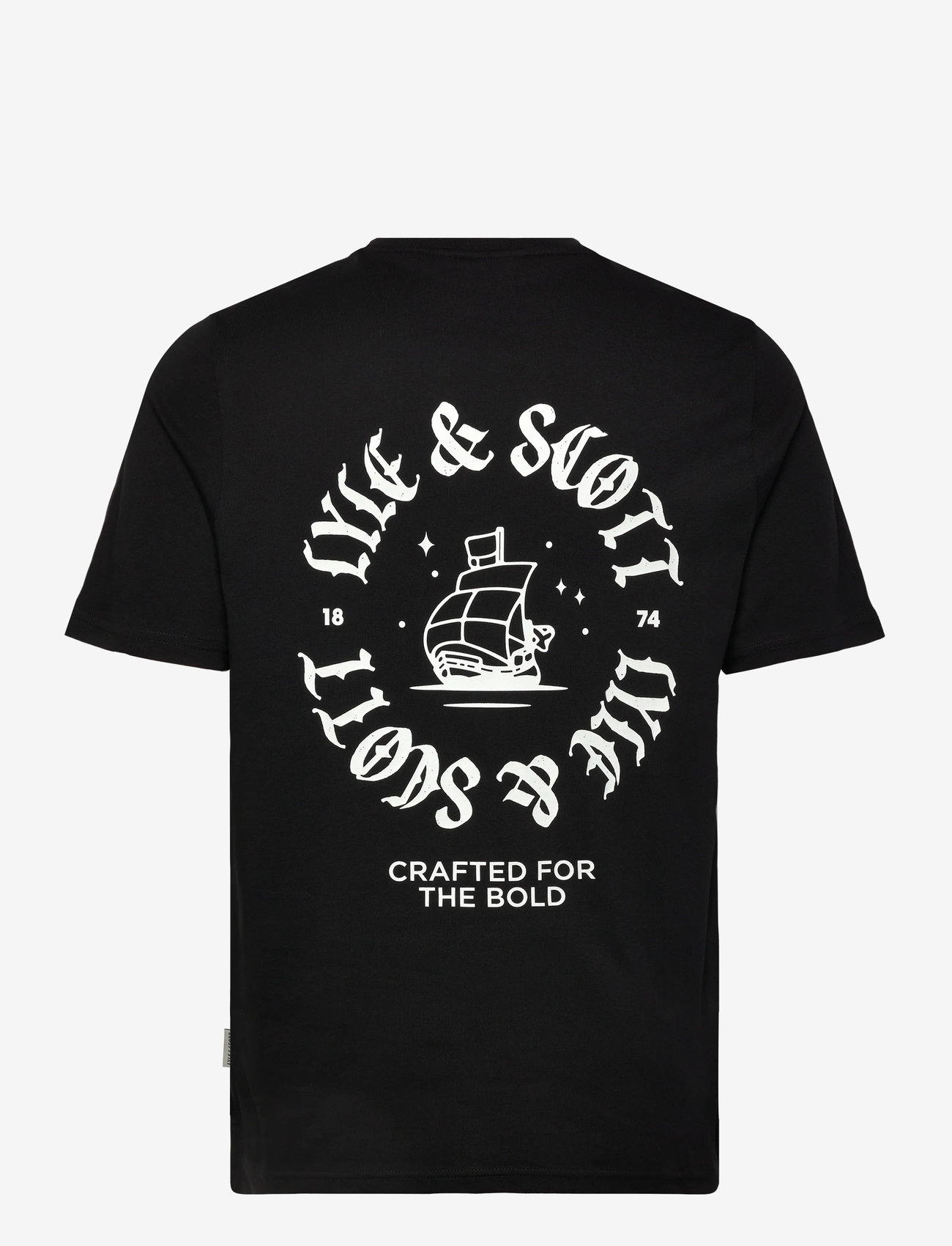Lyle & Scott - Ship Insignia Graphic T-shirt - kurzärmelig - z865 jet black - 2