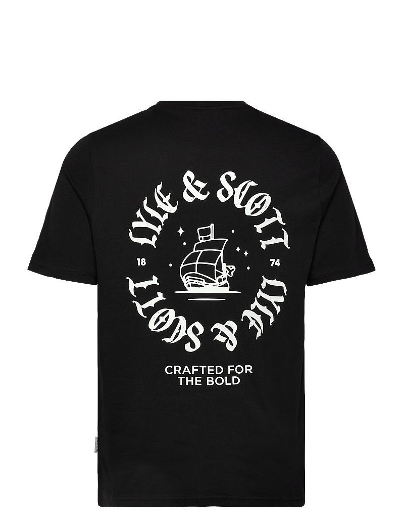 Lyle & Scott - Ship Insignia Graphic T-shirt - kurzärmelig - z865 jet black - 2