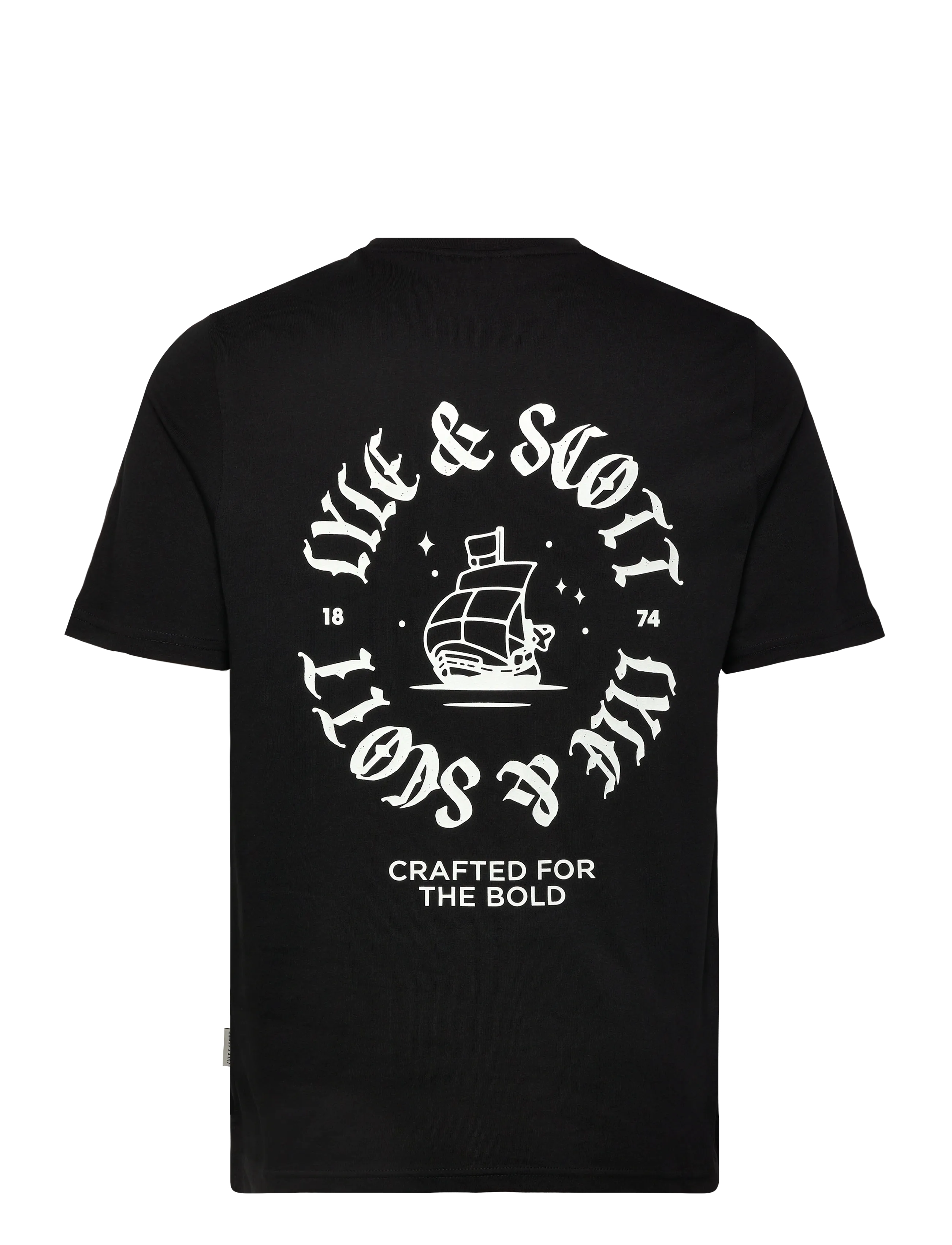 Lyle & Scott - Ship Insignia Graphic T-shirt - lühikeste varrukatega t-särgid - z865 jet black - 2