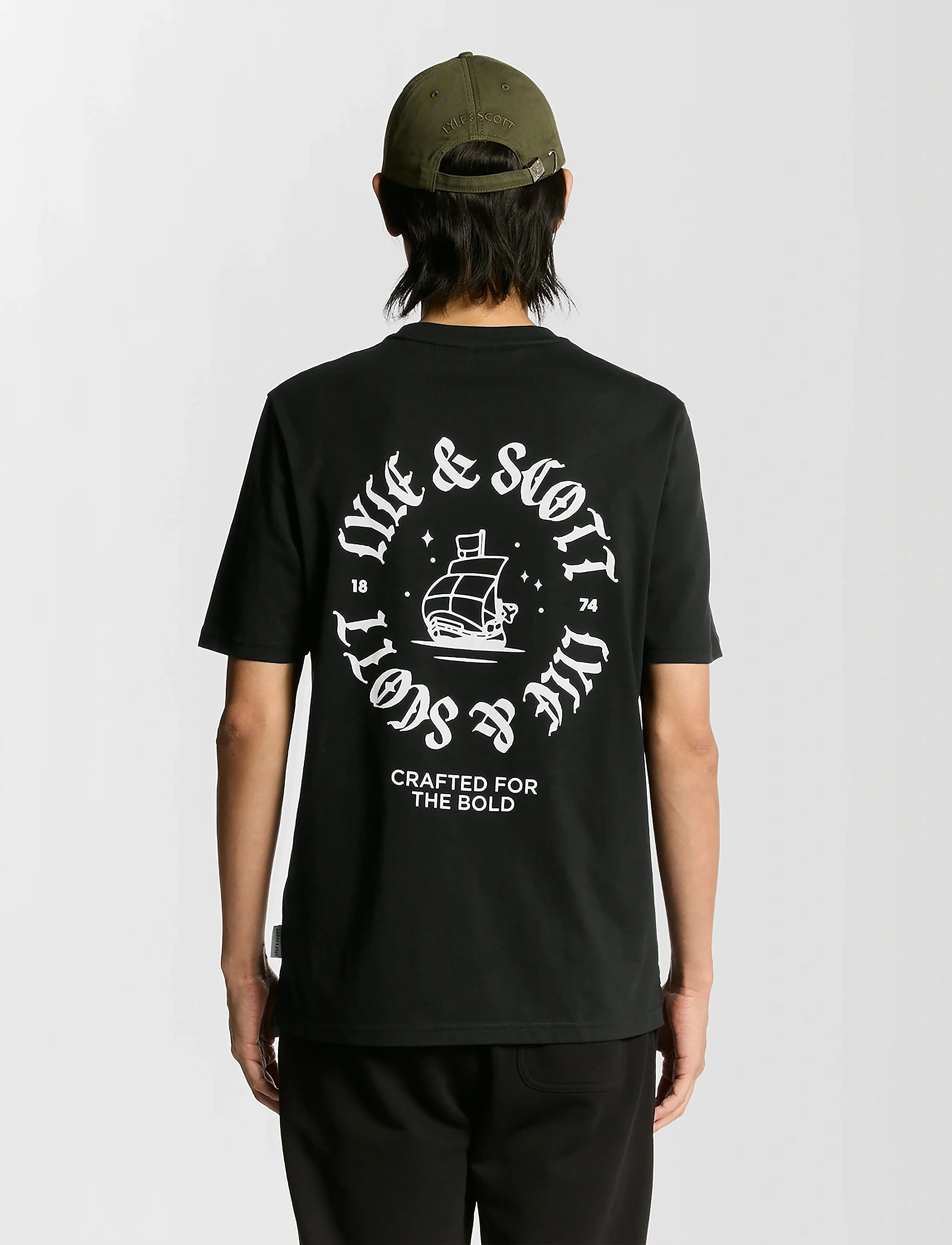 Lyle & Scott - Ship Insignia Graphic T-shirt - lühikeste varrukatega t-särgid - z865 jet black - 3